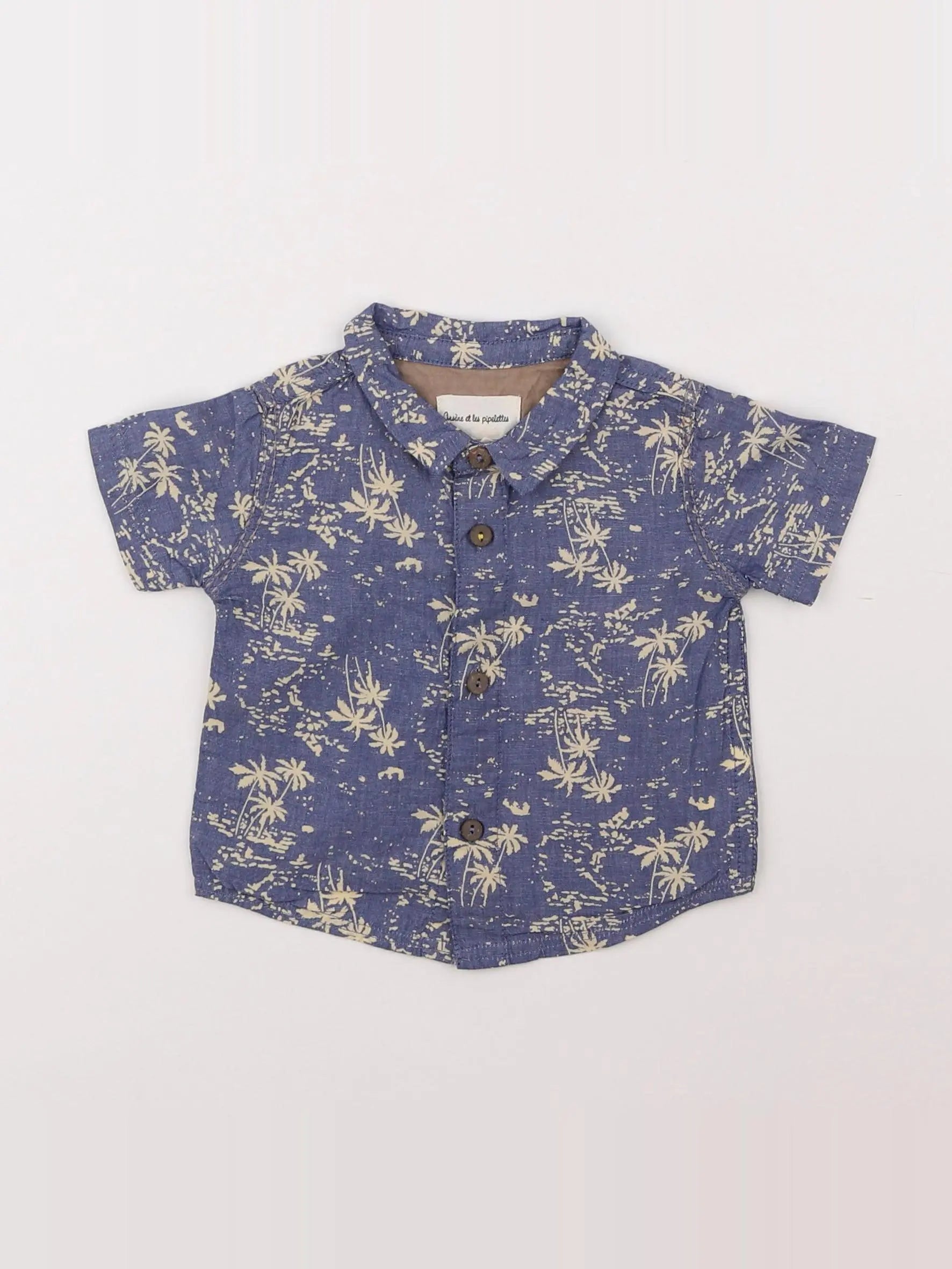 Arsène et les pipelettes - chemise bleu - 6 mois