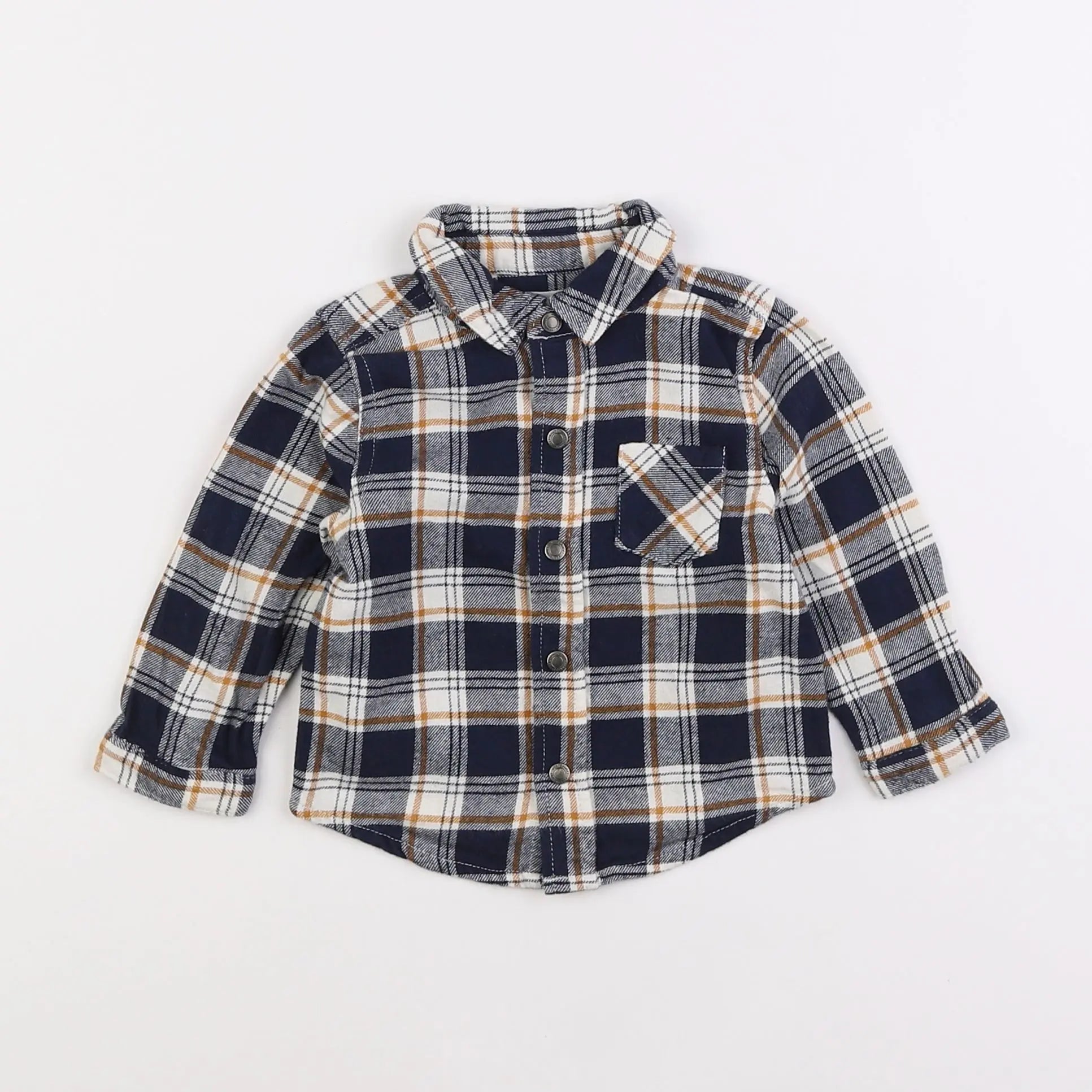 Vertbaudet - chemise bleu - 12 mois