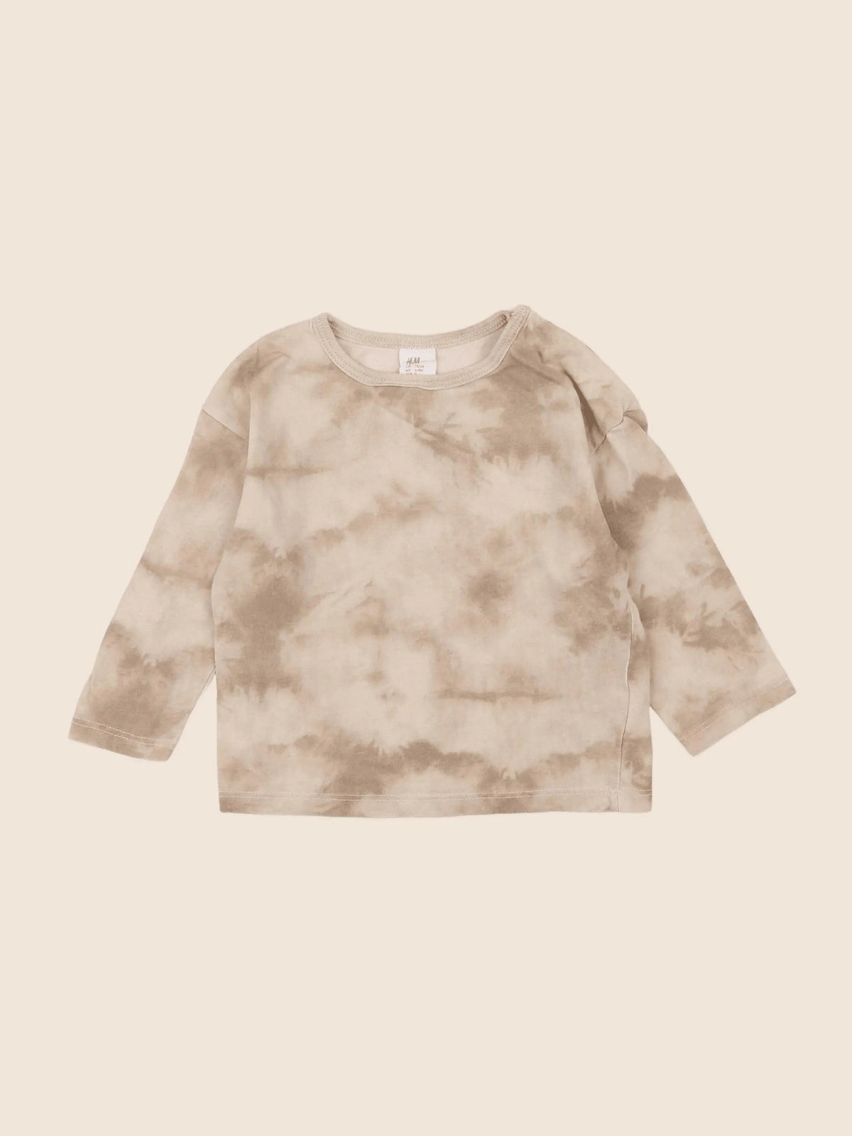 H&M - tee-shirt marron, beige - 6/9 mois