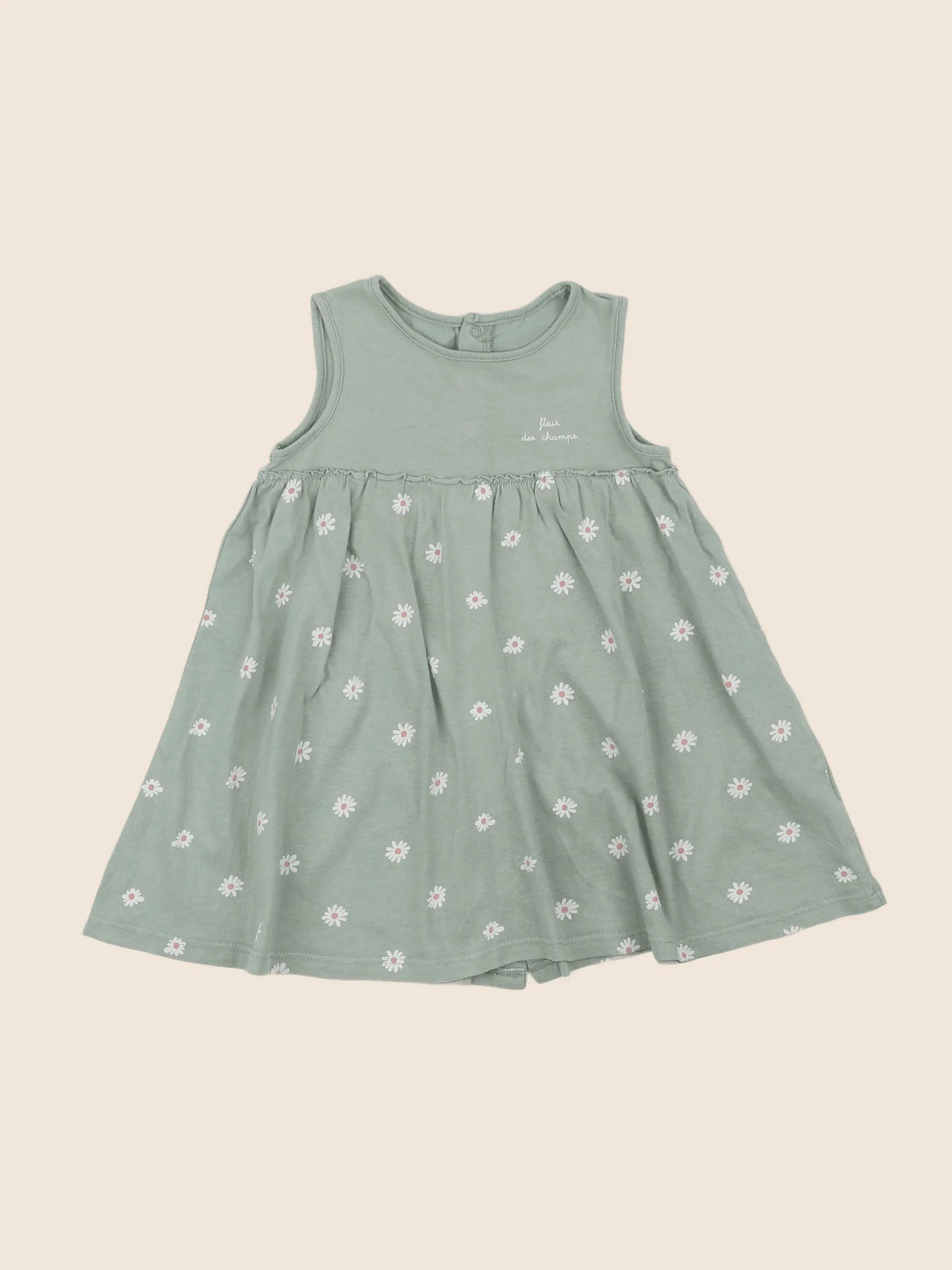 Vertbaudet - robe vert - 18 mois