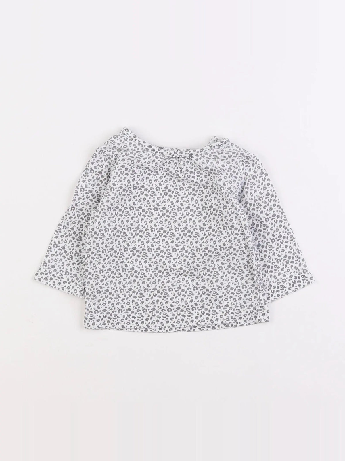 Vertbaudet - tee-shirt blanc, gris - 3 mois
