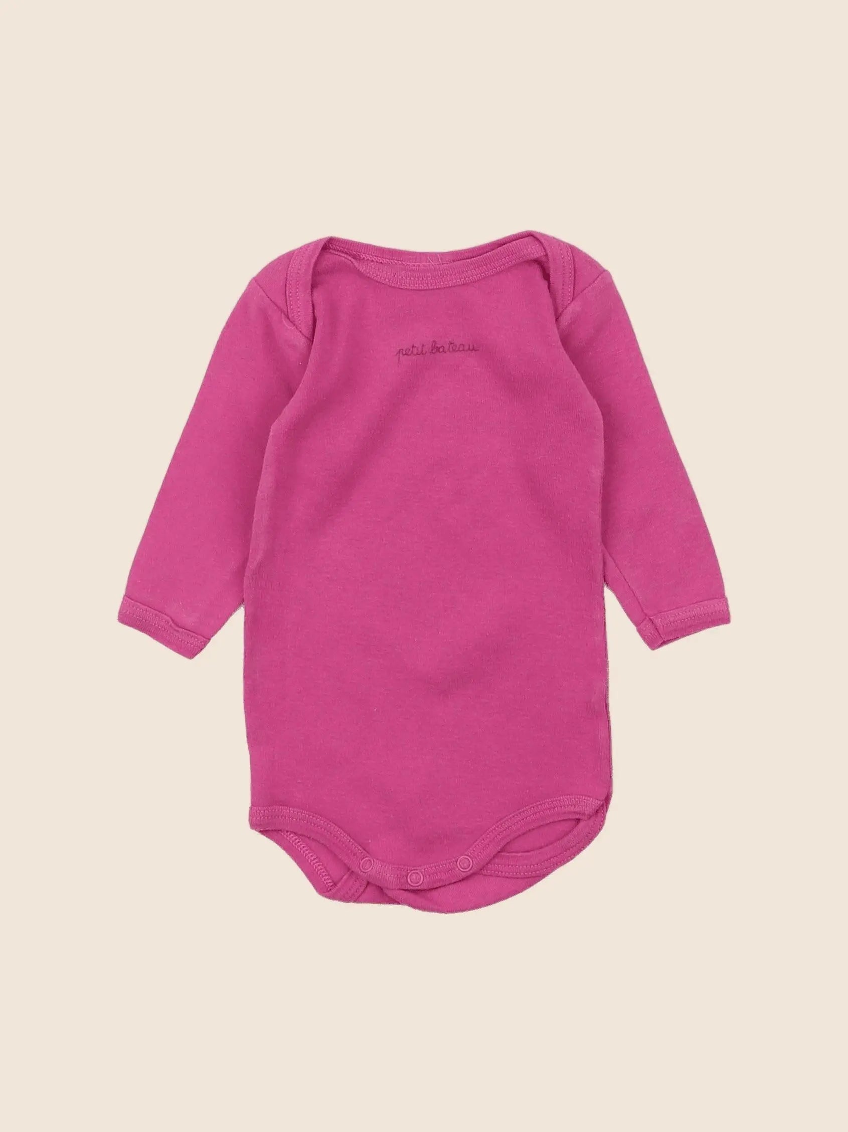 Petit Bateau - body rose - 3 mois