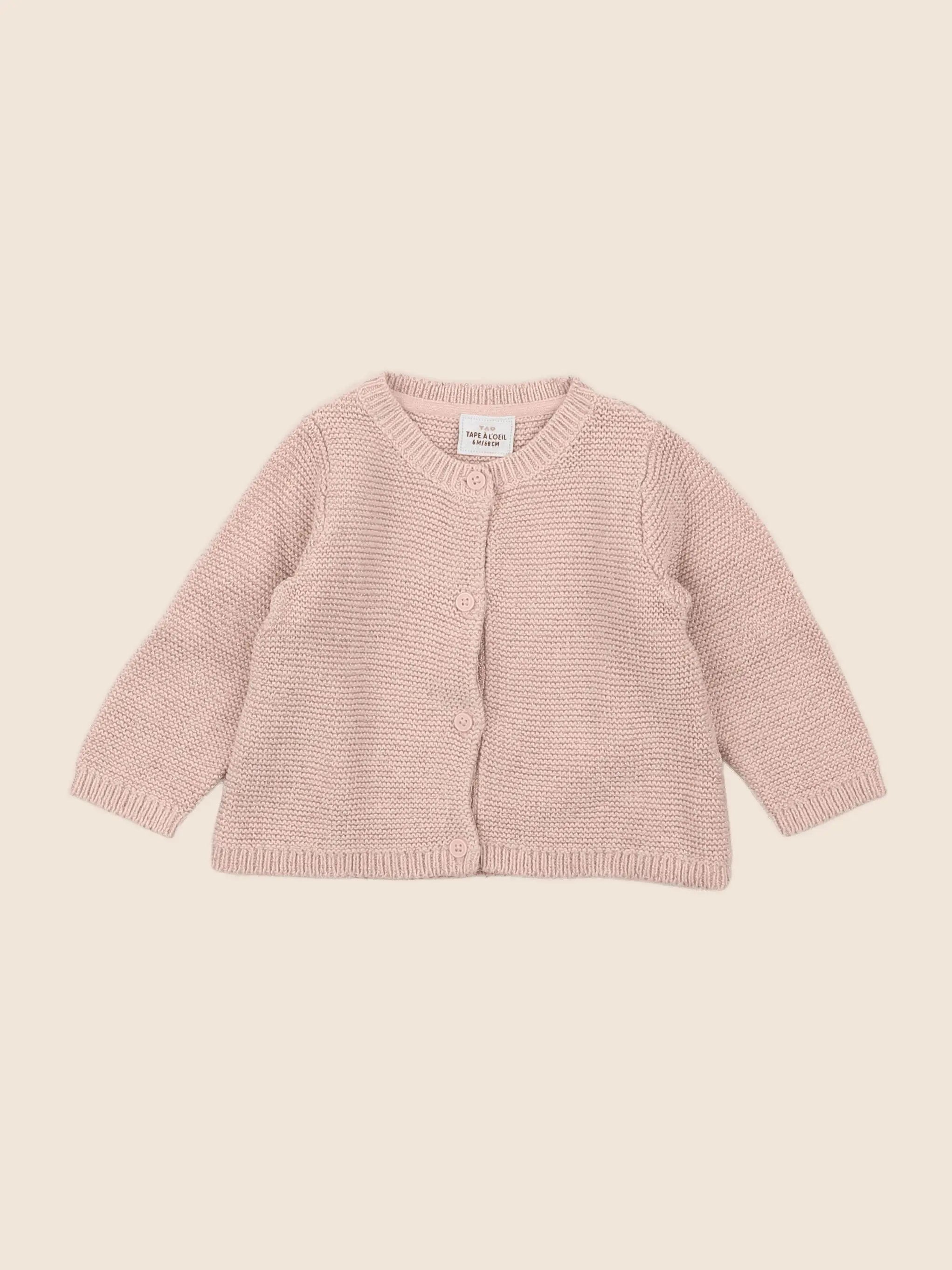 Tape à l'oeil - gilet rose - 6 mois