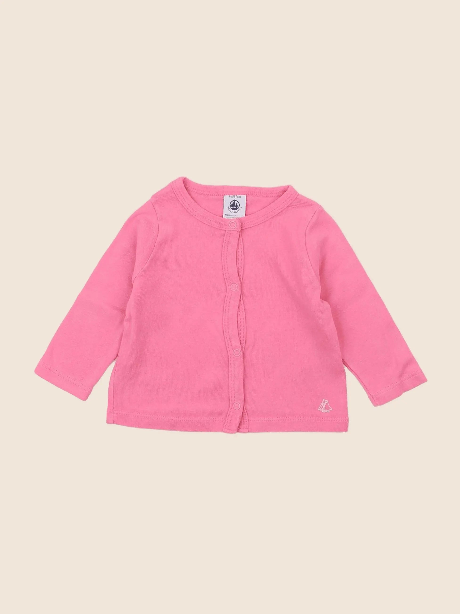 Petit Bateau - tee-shirt rose - 6 mois