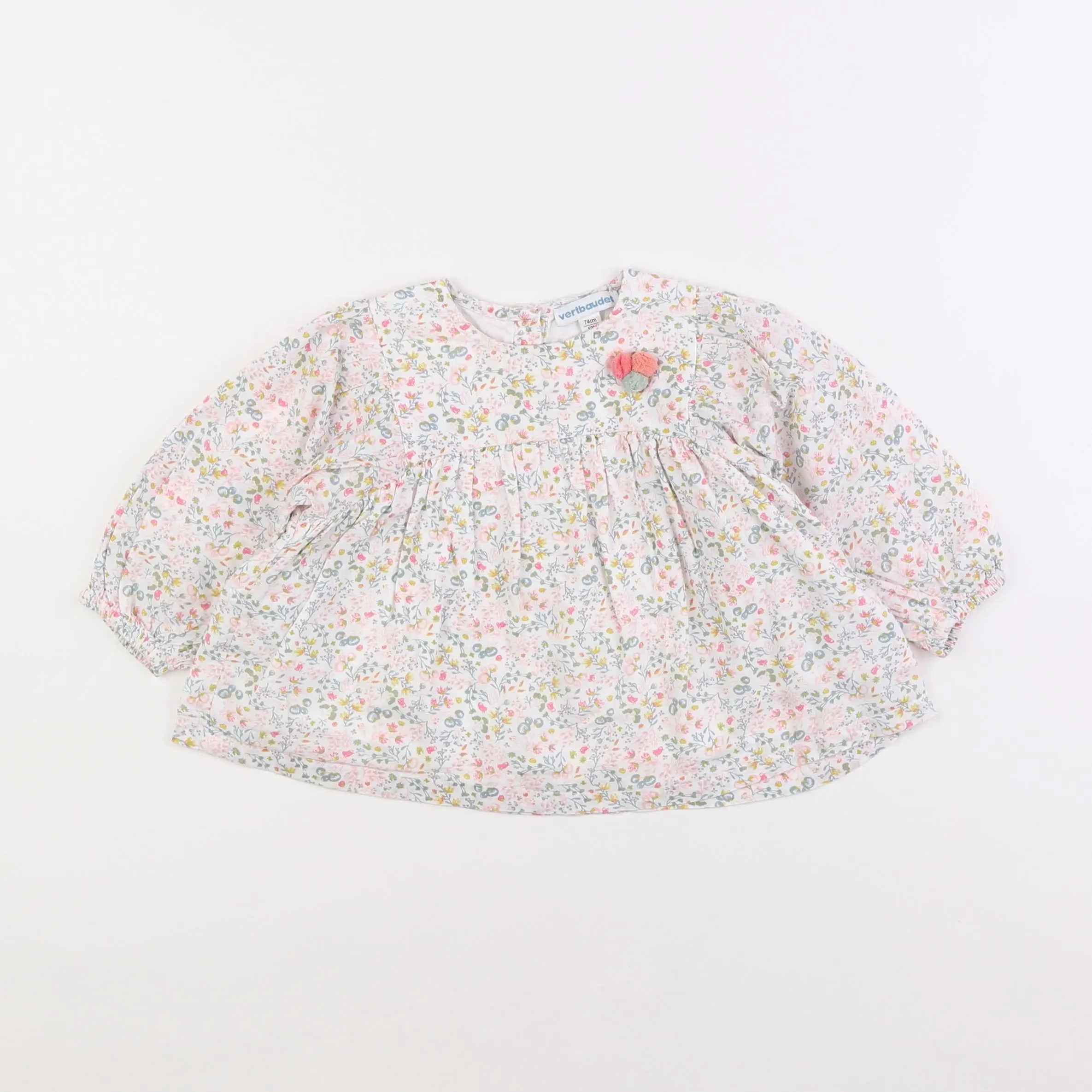 Vertbaudet - blouse multicolore - 12 mois