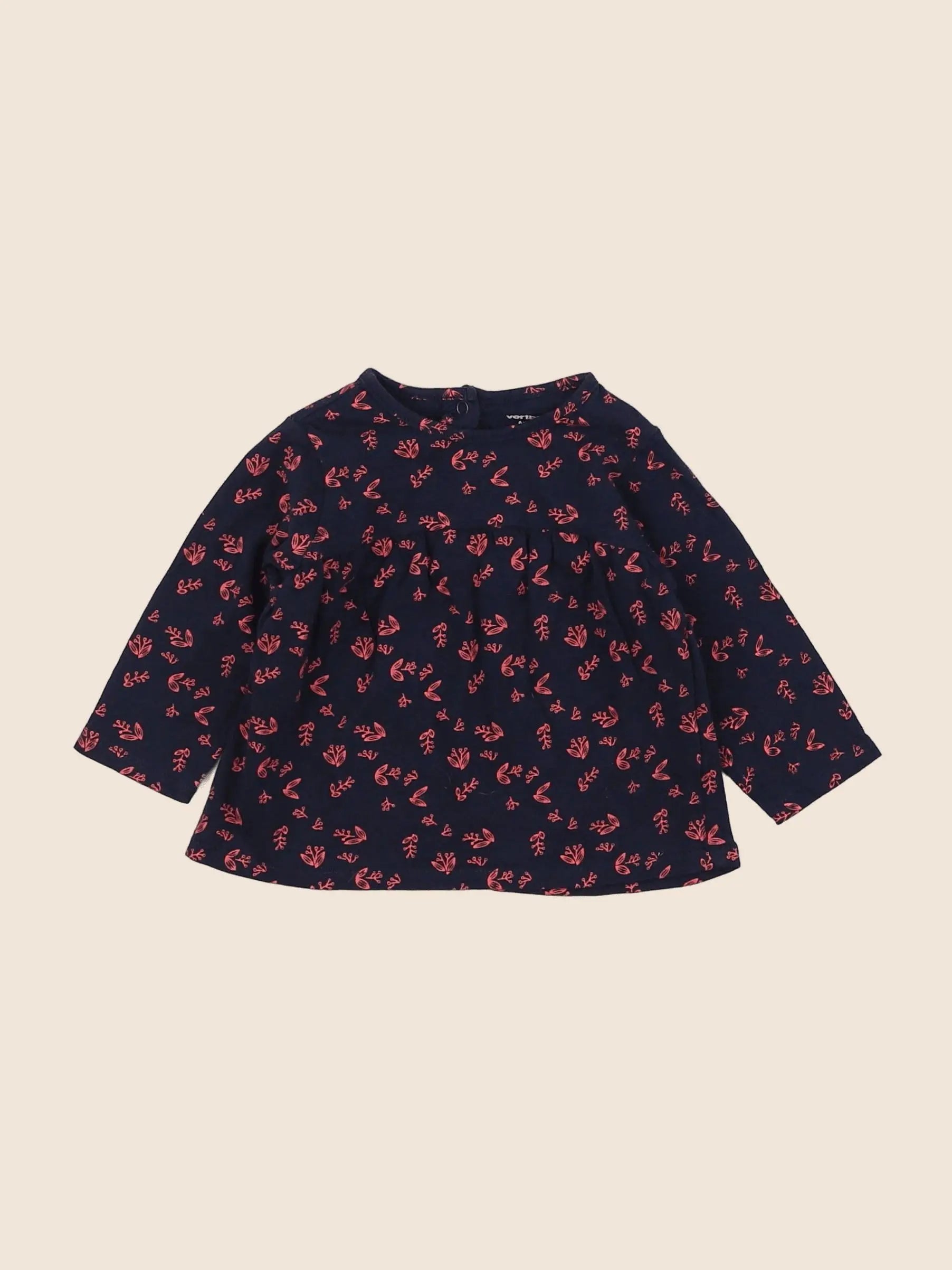 Vertbaudet - tee-shirt bleu - 6 mois