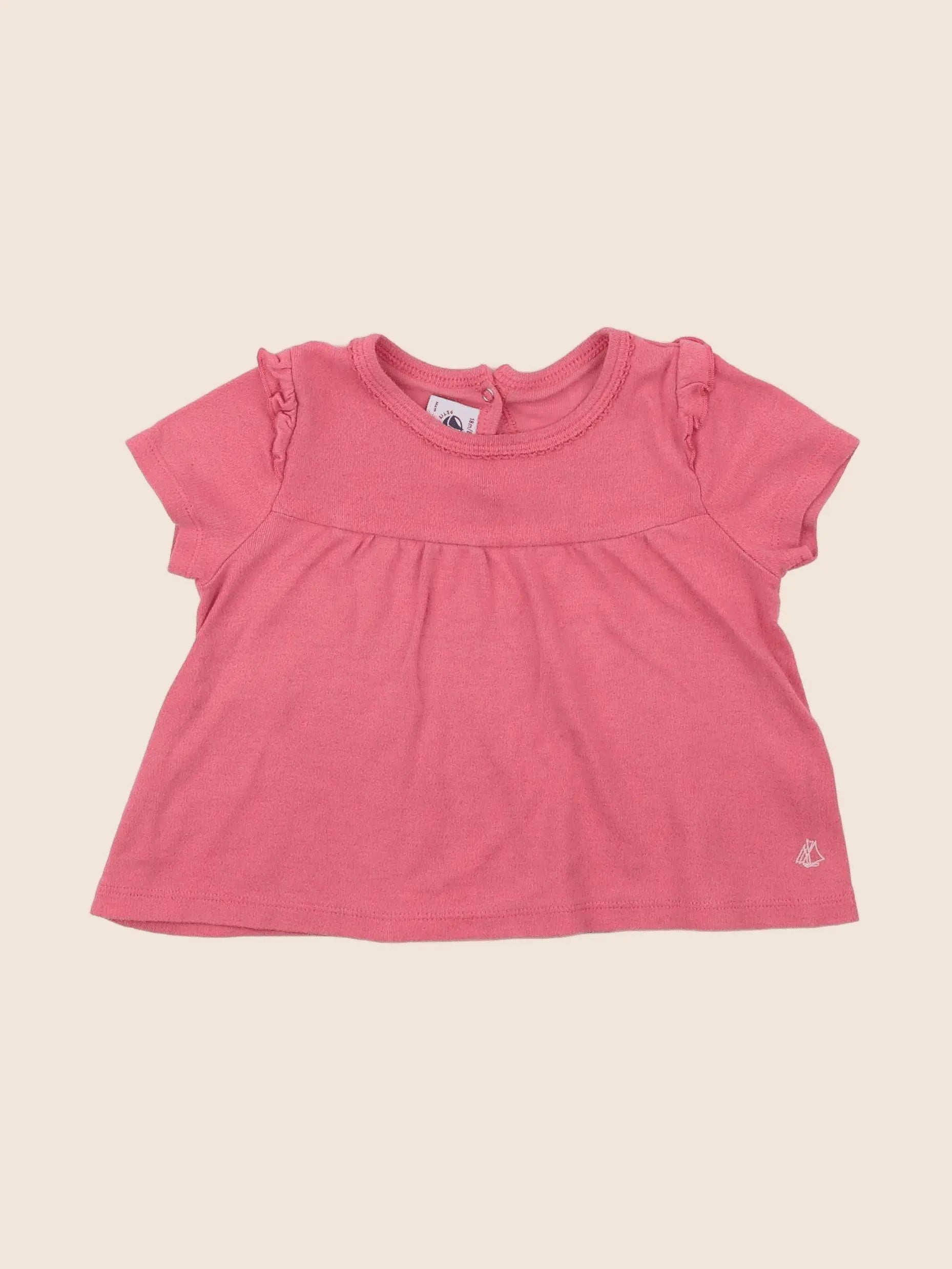 Petit Bateau - tee-shirt rose - 18 mois