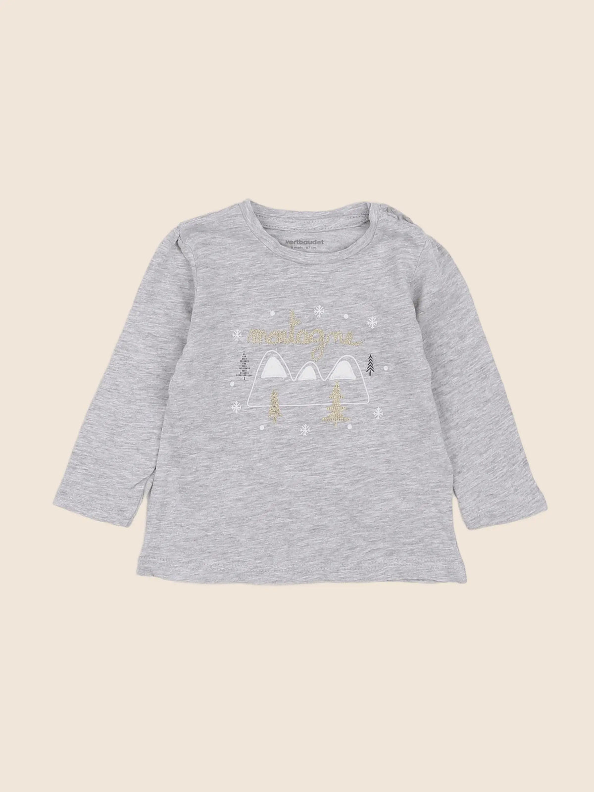Vertbaudet - tee-shirt gris - 6 mois