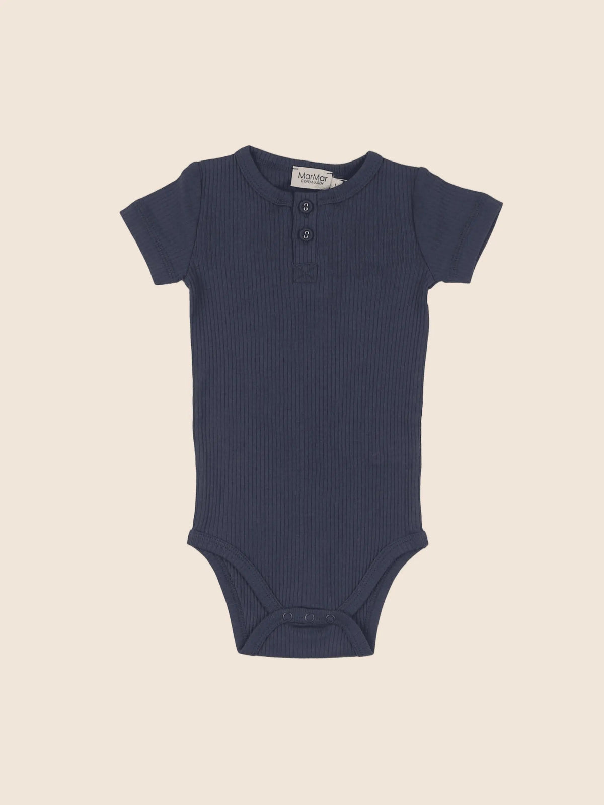 Body manches courtes avec boutons bleu foncé
