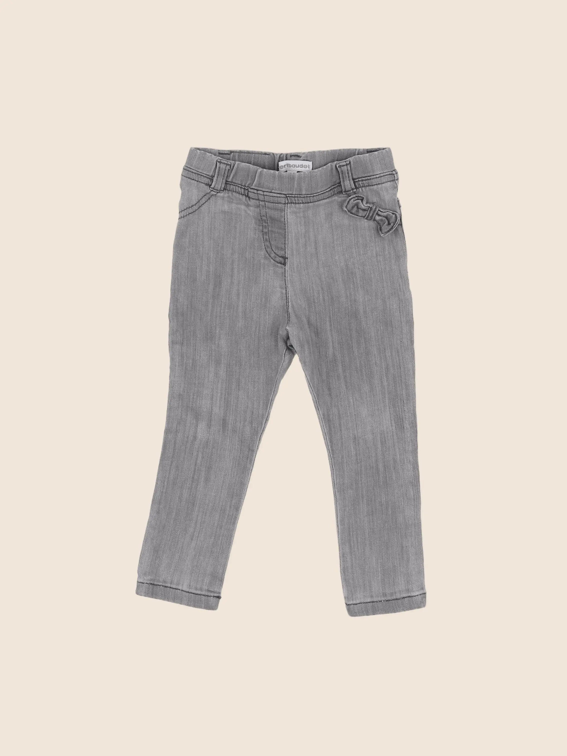 Vertbaudet - jegging gris - 18 mois