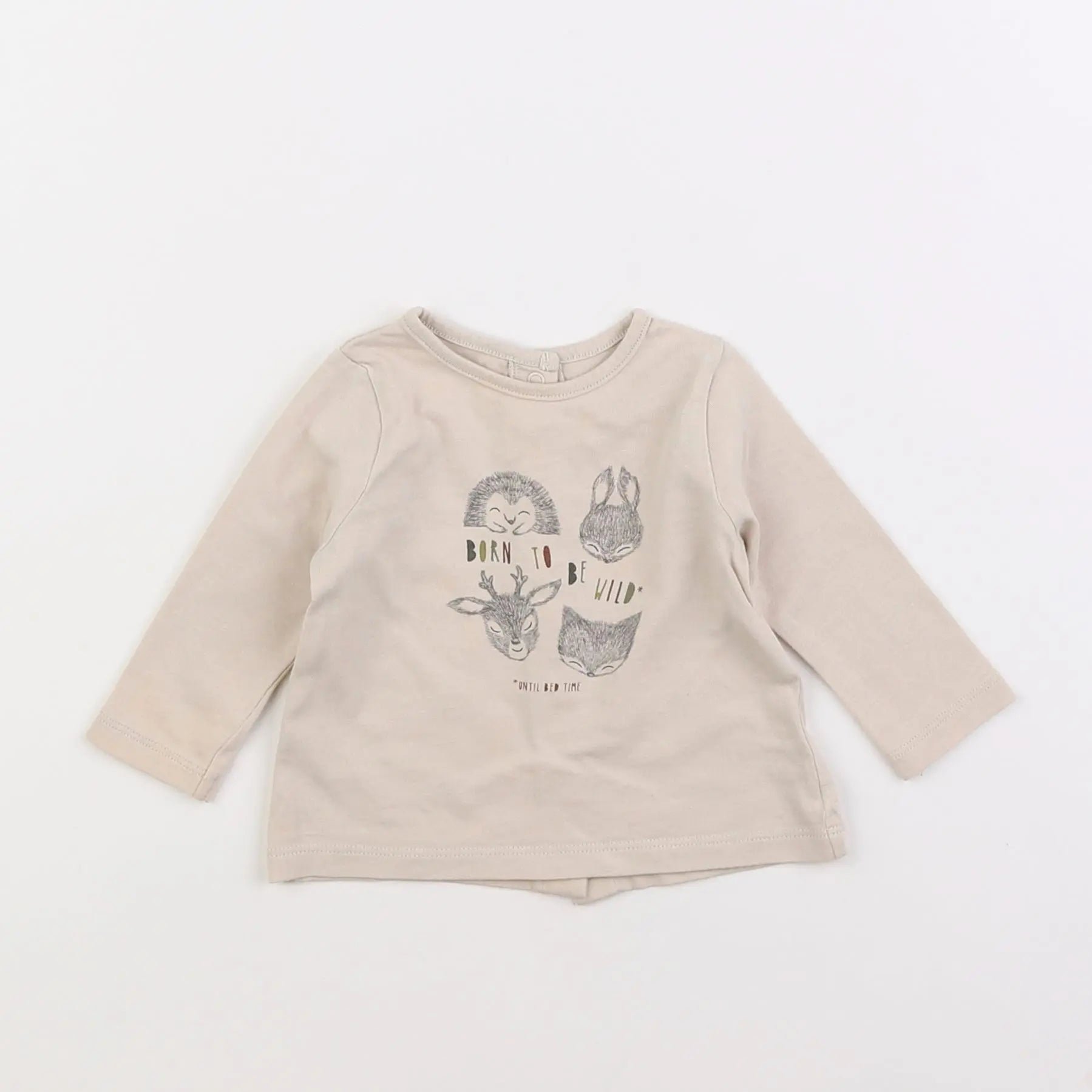 Vertbaudet - tee-shirt beige - 3 mois
