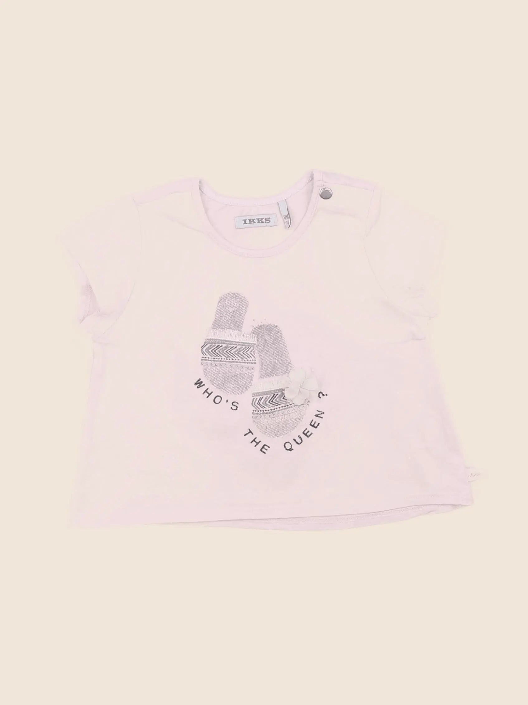 IKKS - tee-shirt rose - 12 mois