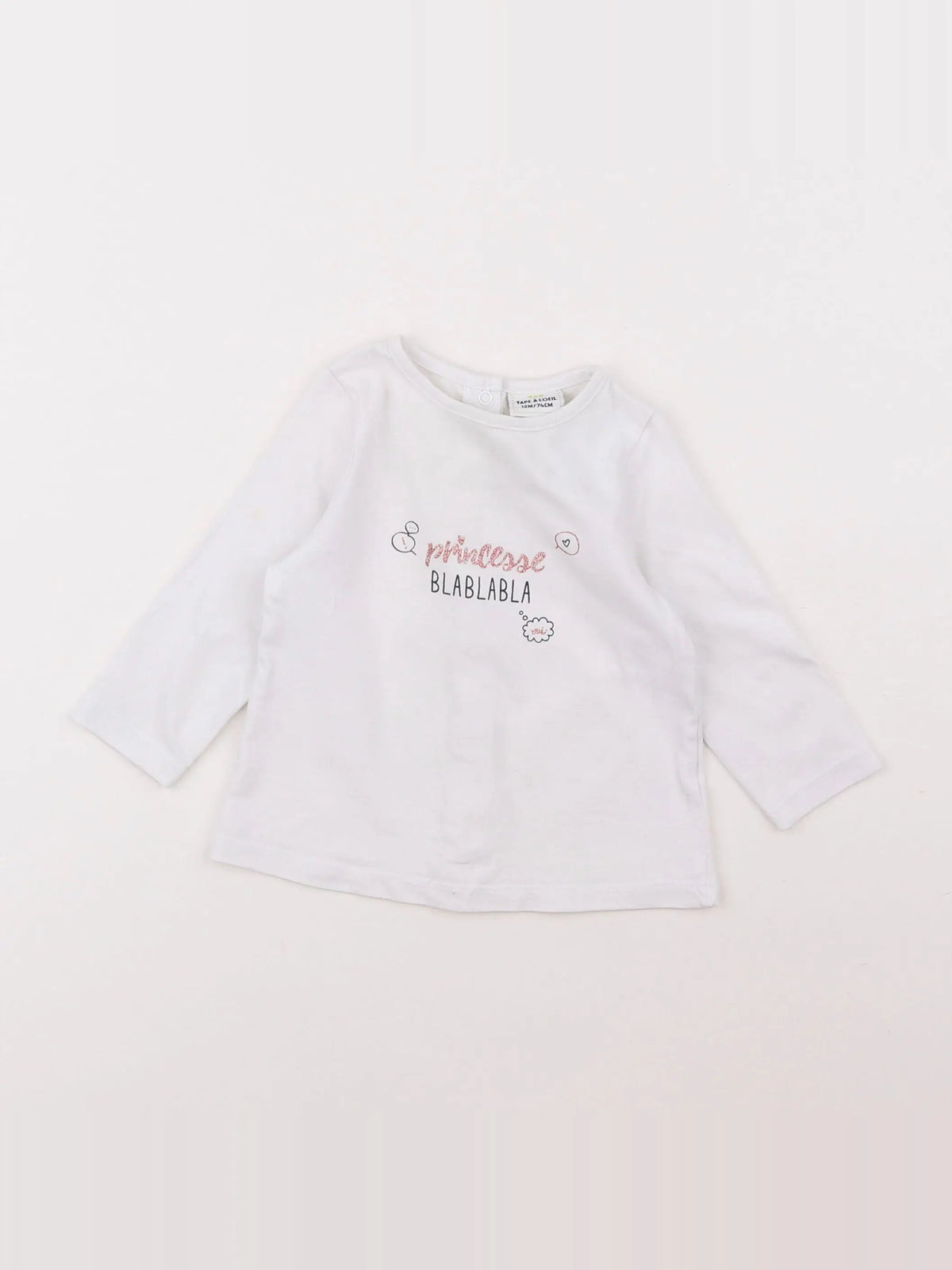 Tape à l'oeil - tee-shirt blanc - 12 mois