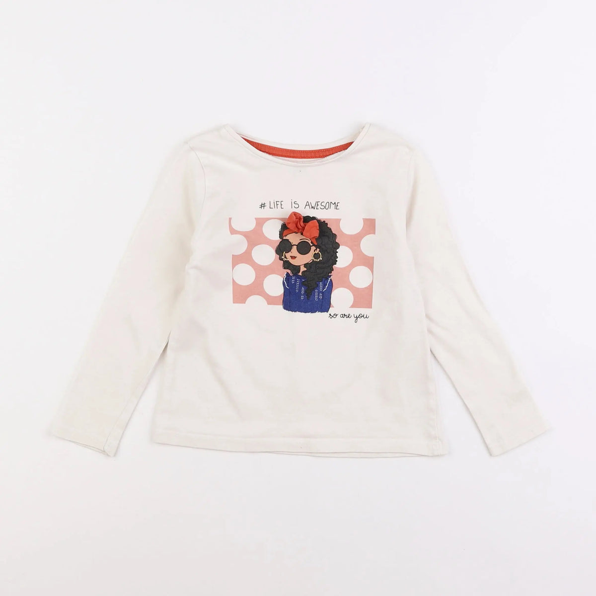 Vertbaudet - tee-shirt blanc - 3 ans