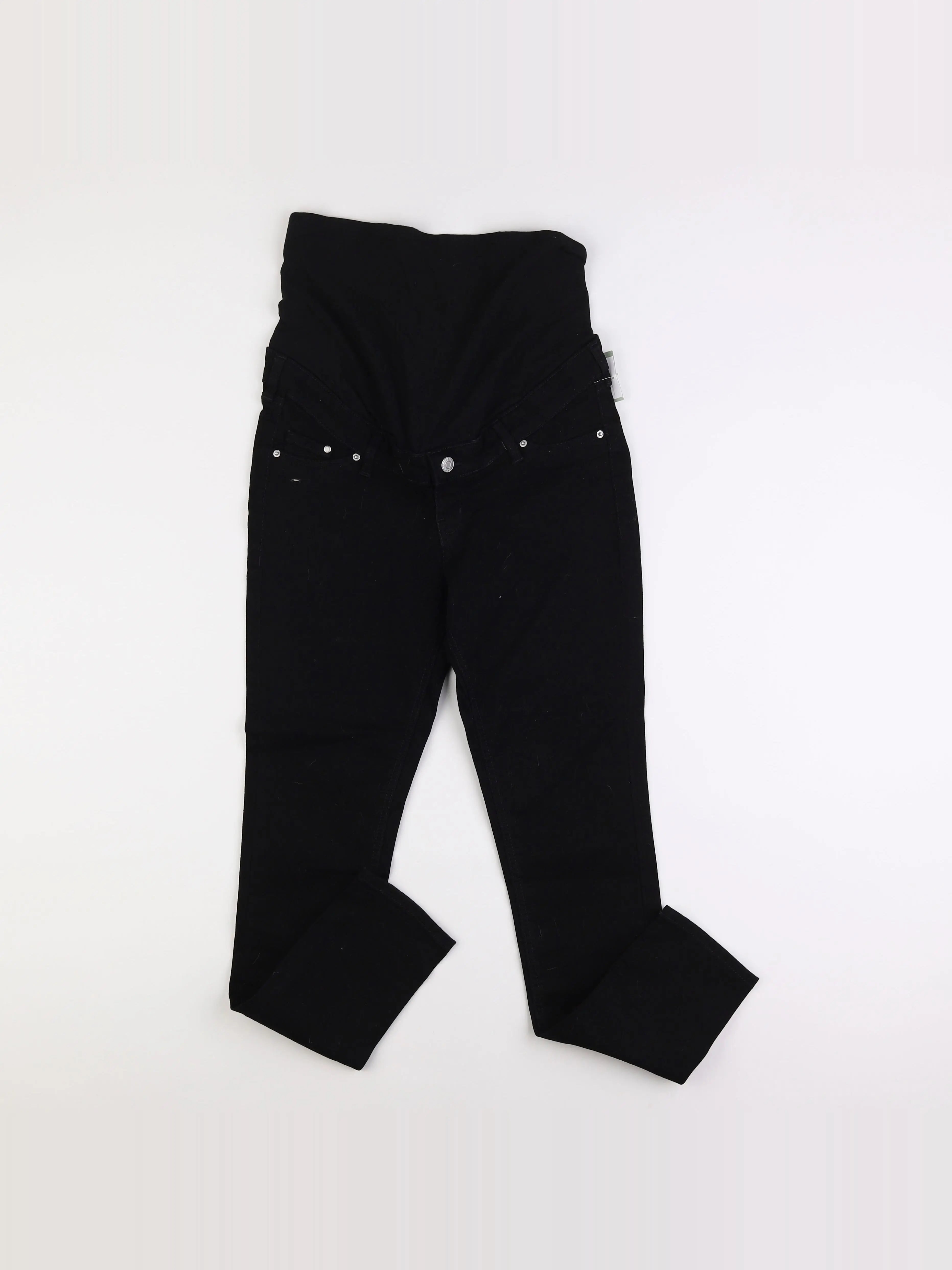 H&M - jean grossesse noir - s