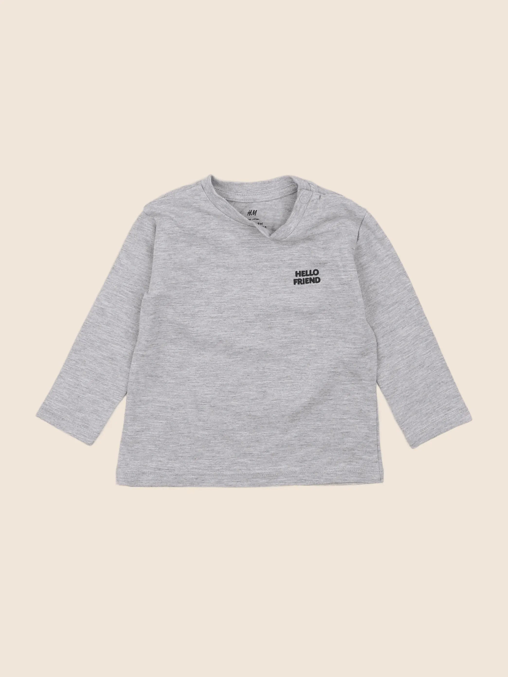 H&M - tee-shirt gris - 6/9 mois