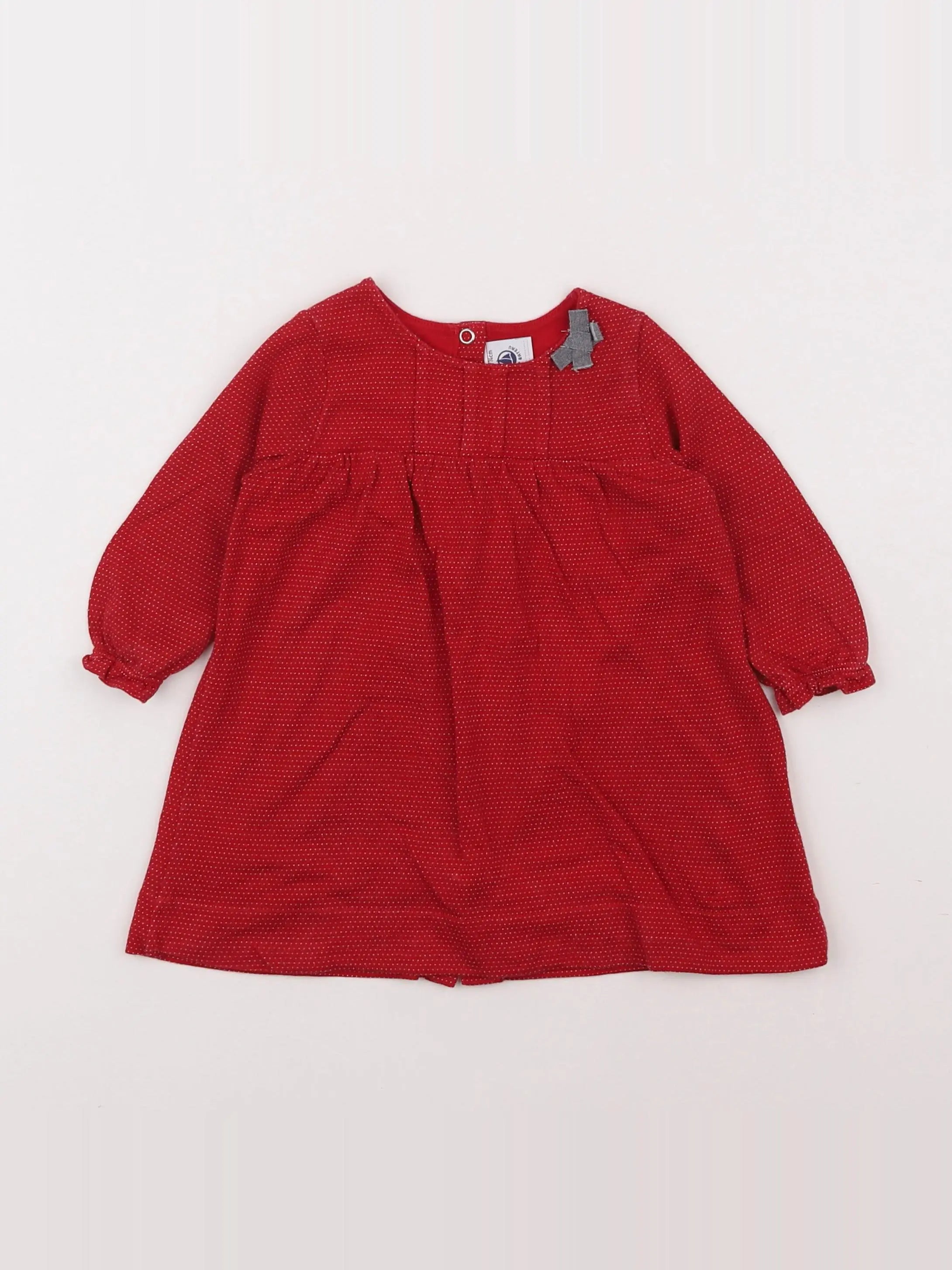Petit Bateau - robe rouge - 12 mois