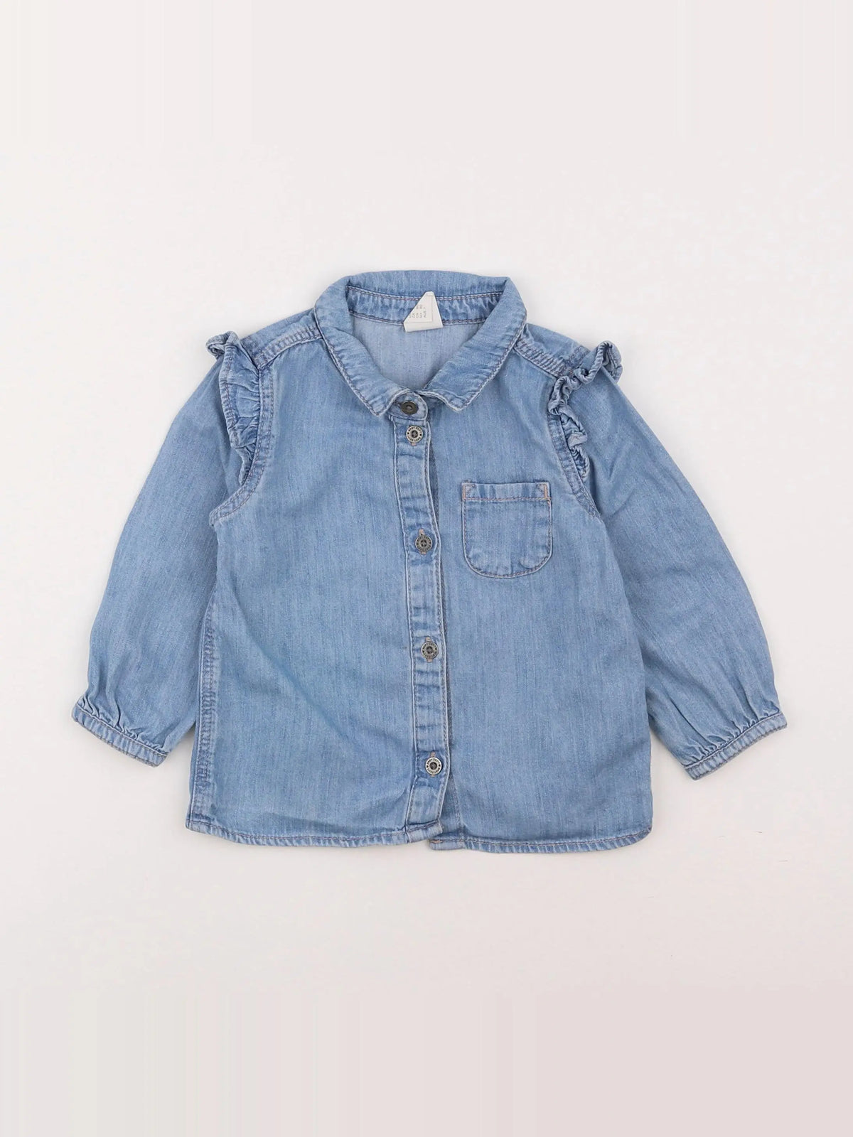 H&M - chemise bleu - 9/12 mois