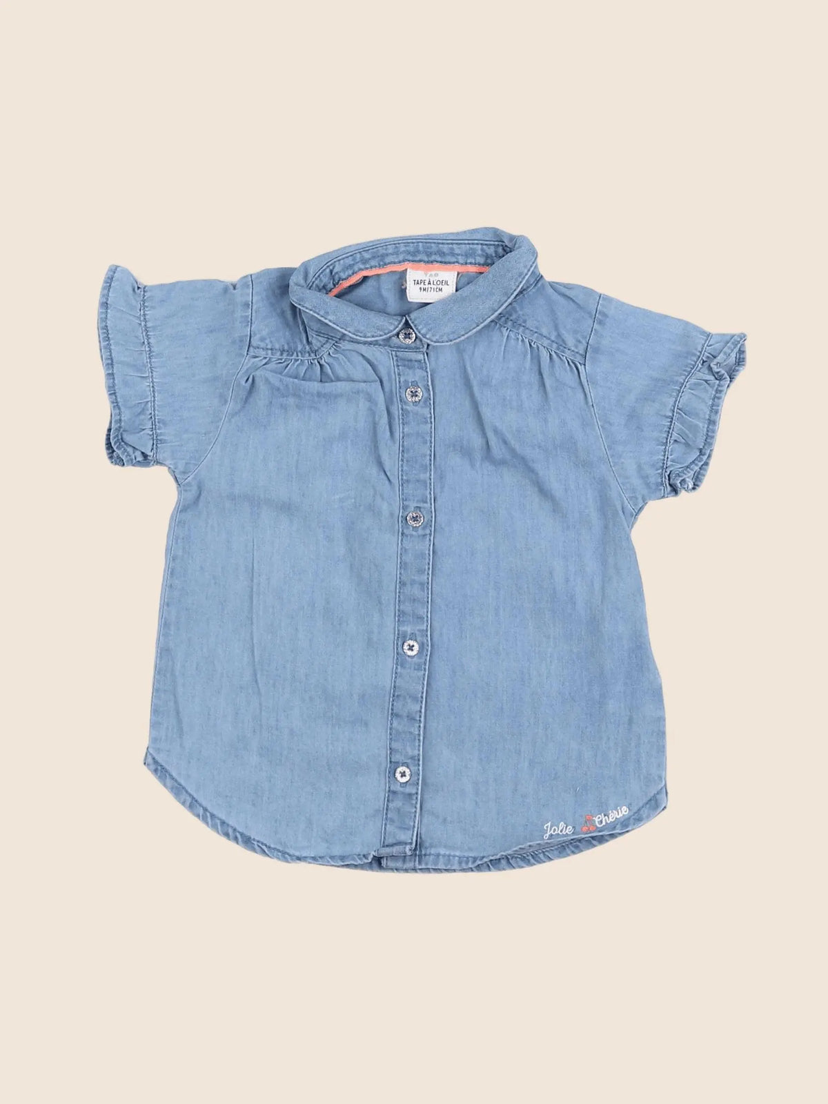 Tape à l'oeil - chemise bleu - 9 mois