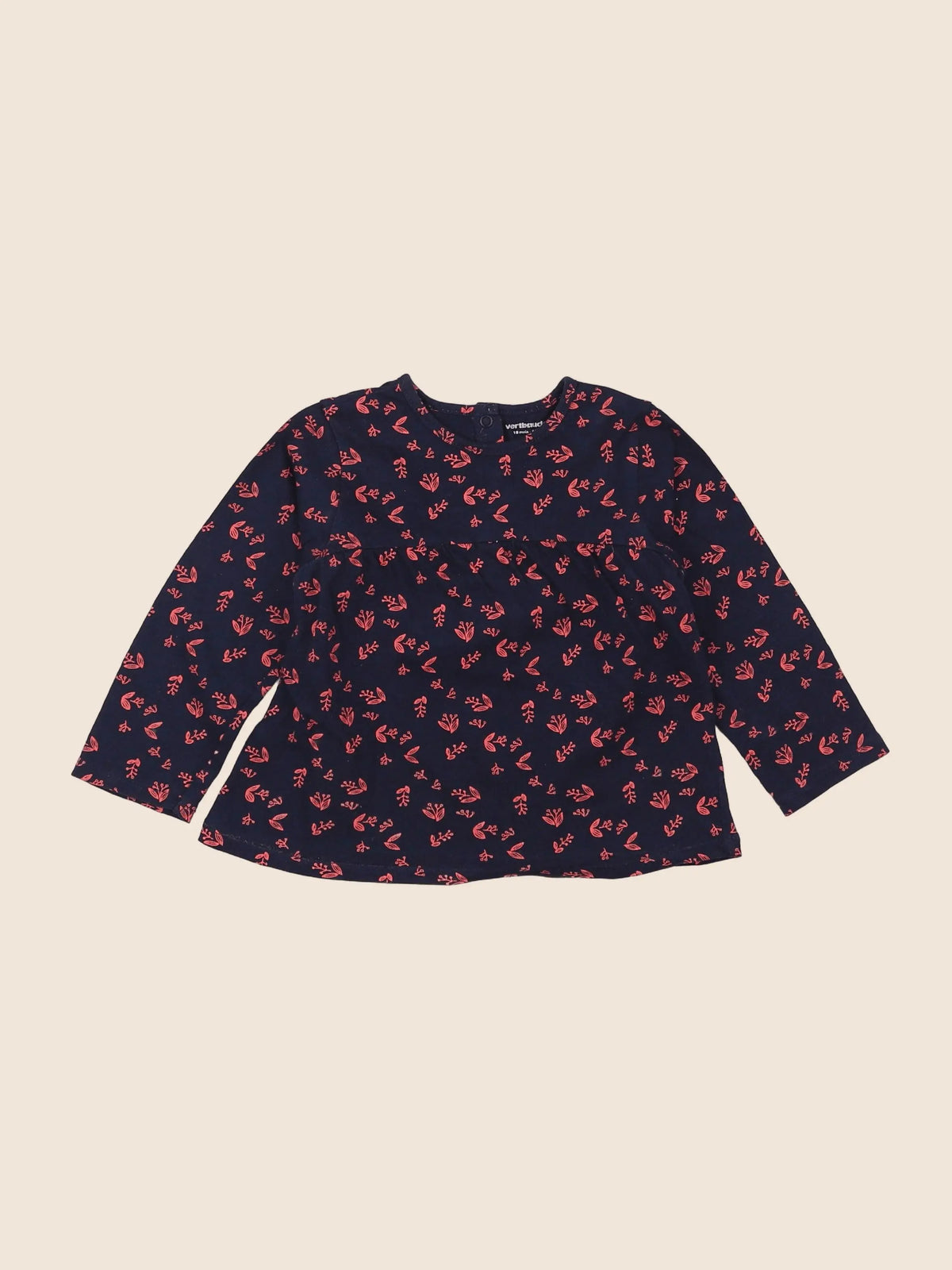 Vertbaudet - tee-shirt bleu, rose - 18 mois