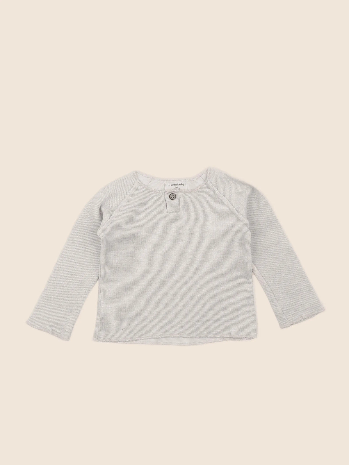 1+ In the family - tee-shirt beige - 12 mois