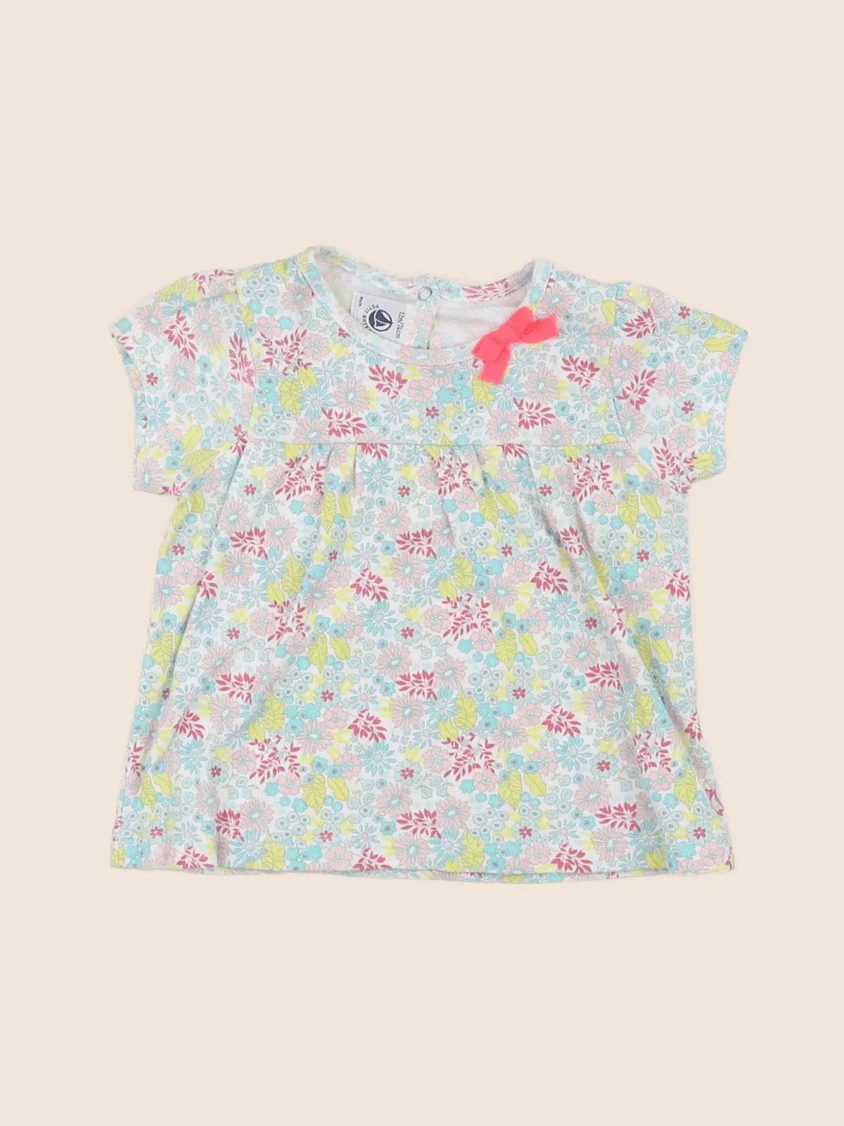 Petit Bateau - tee-shirt vert - 12 mois
