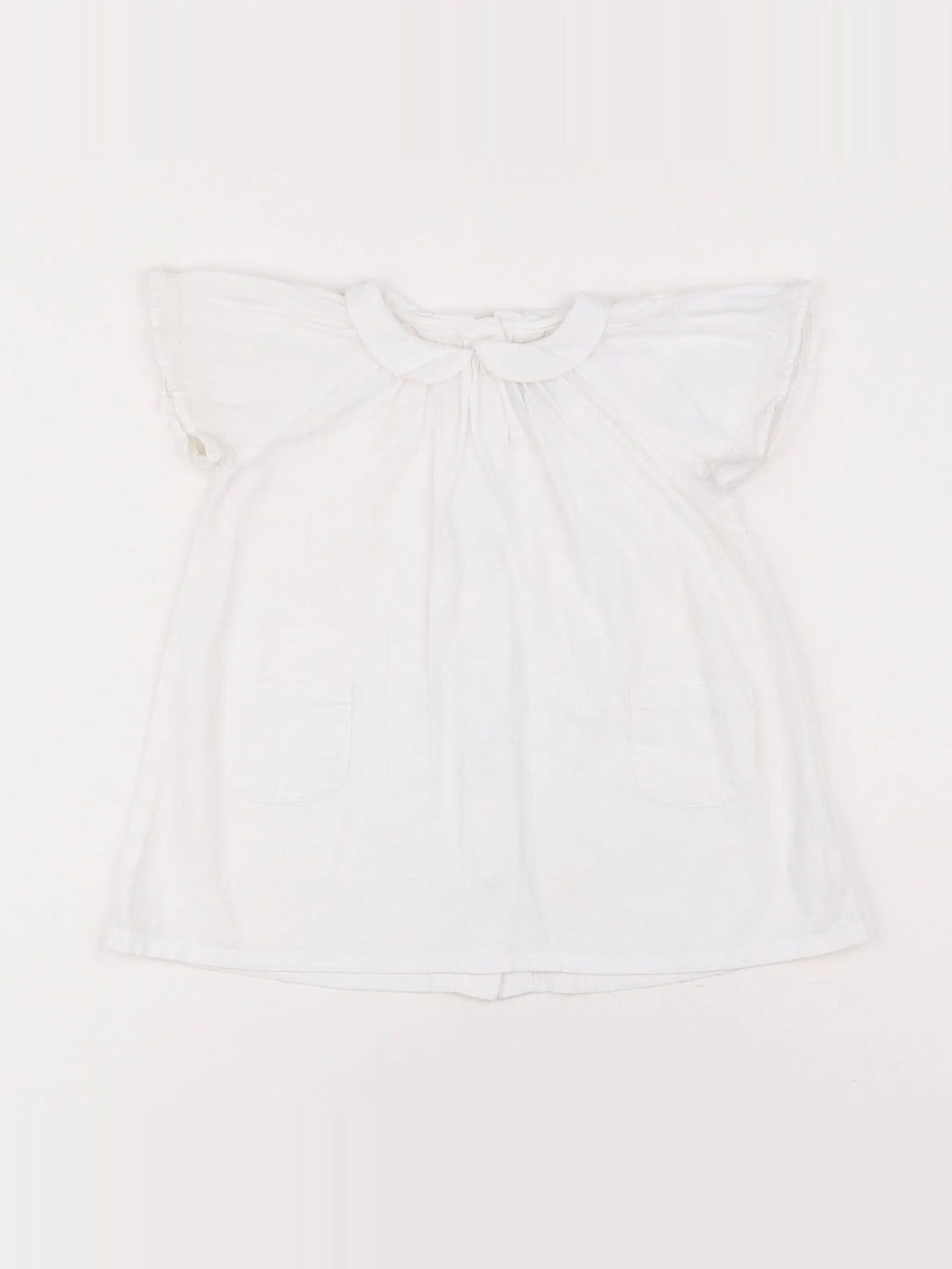 Petit Bateau - robe blanc - 6 mois