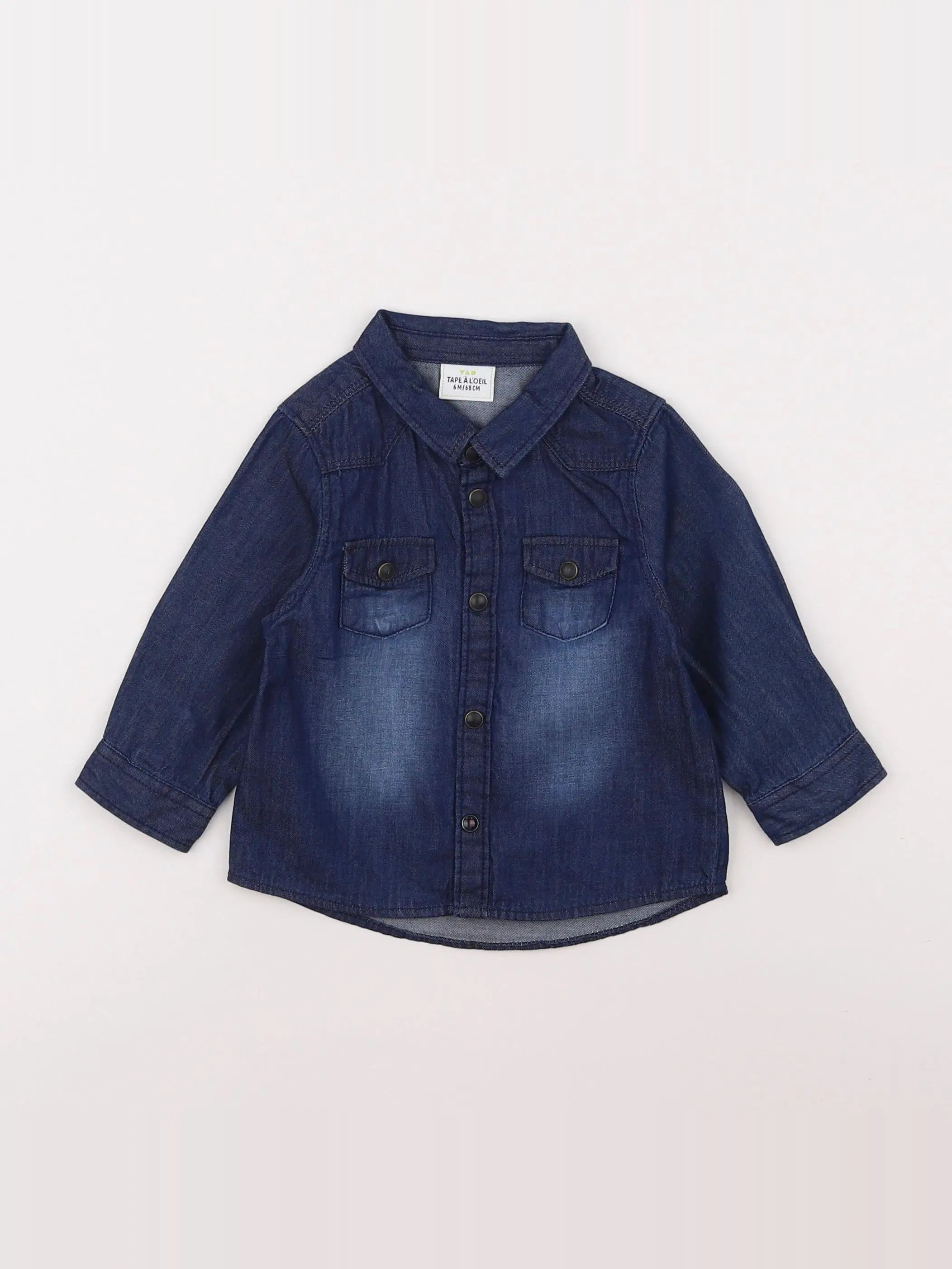 Tape à l'oeil - chemise bleu - 6 mois