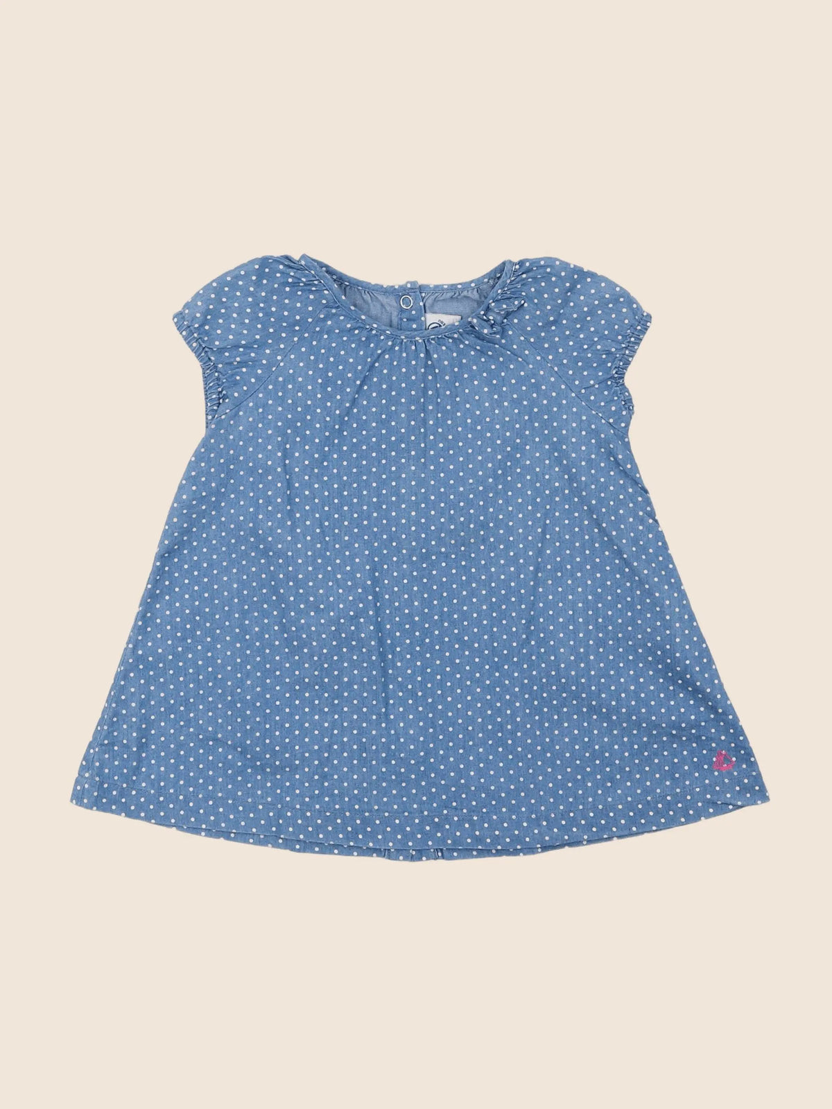 Petit Bateau - robe bleu - 6 mois