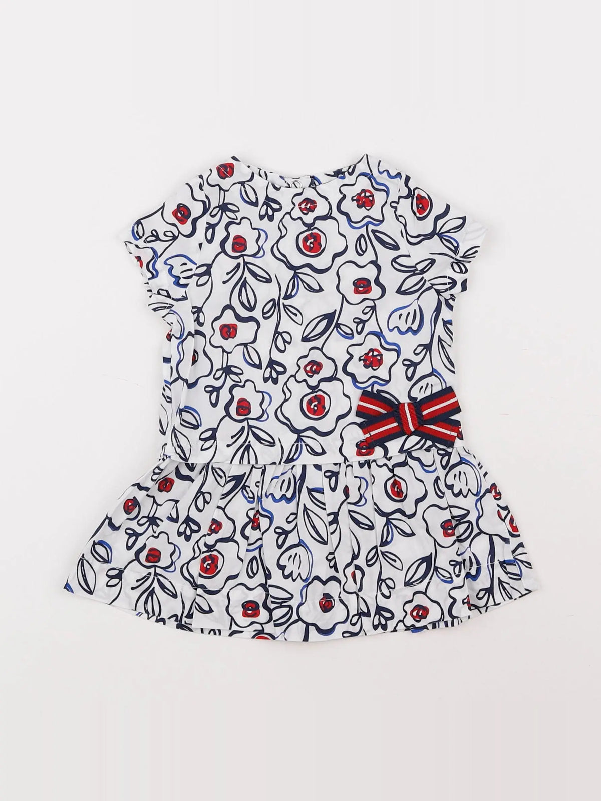 Petit Bateau - robe blanc - 3 mois