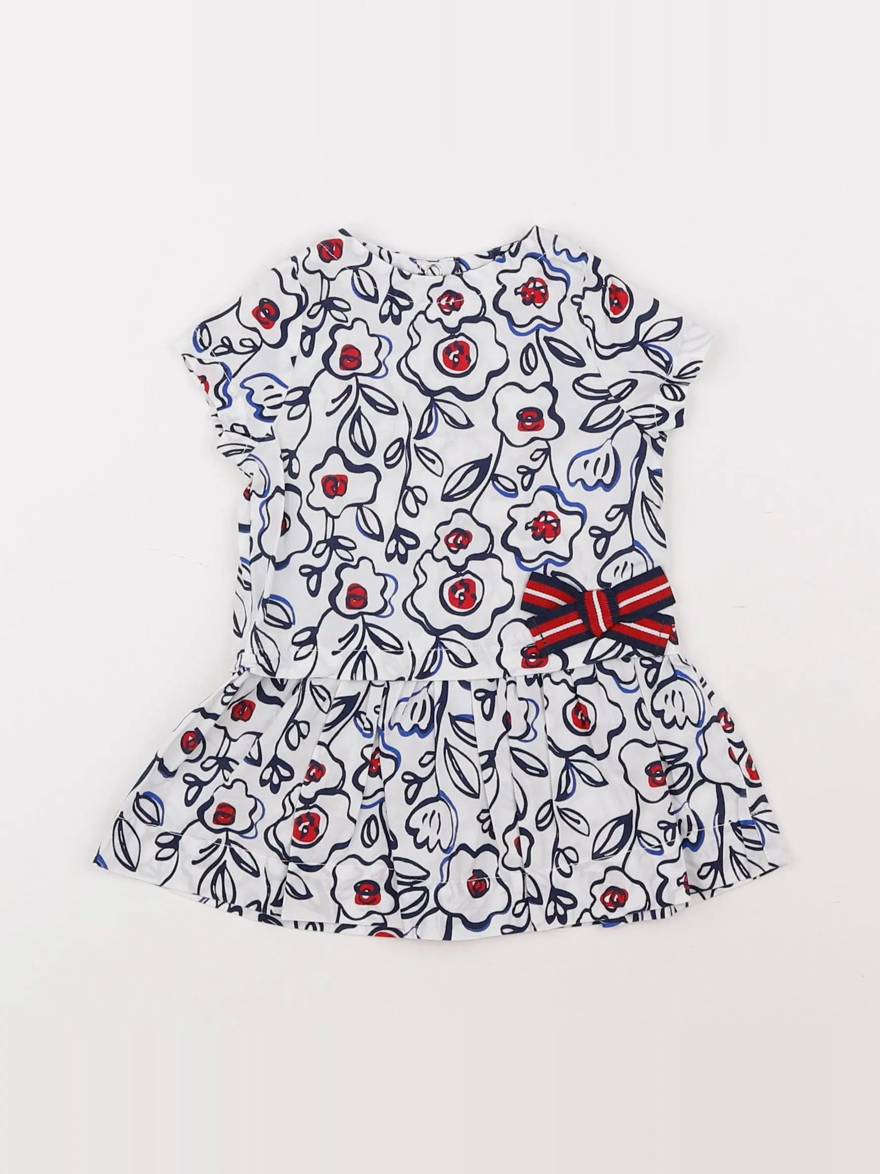 Petit Bateau - robe blanc - 3 mois