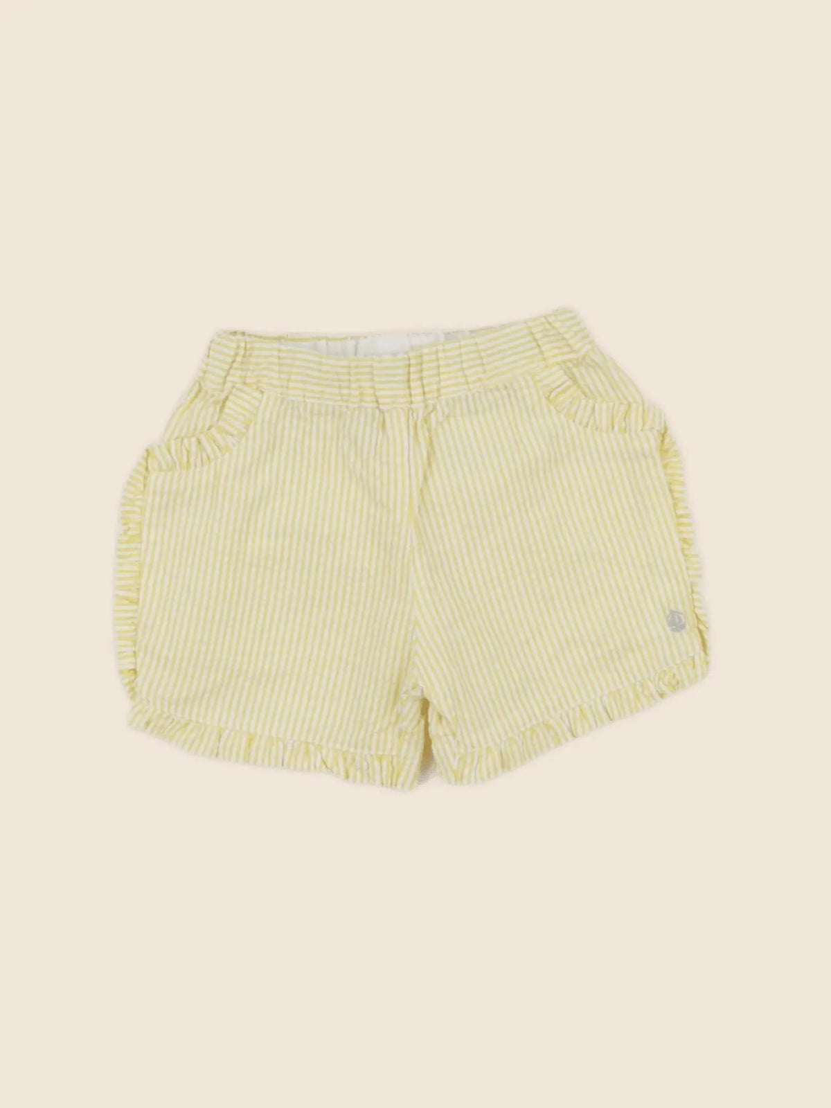 Petit Bateau - short jaune - 12 mois