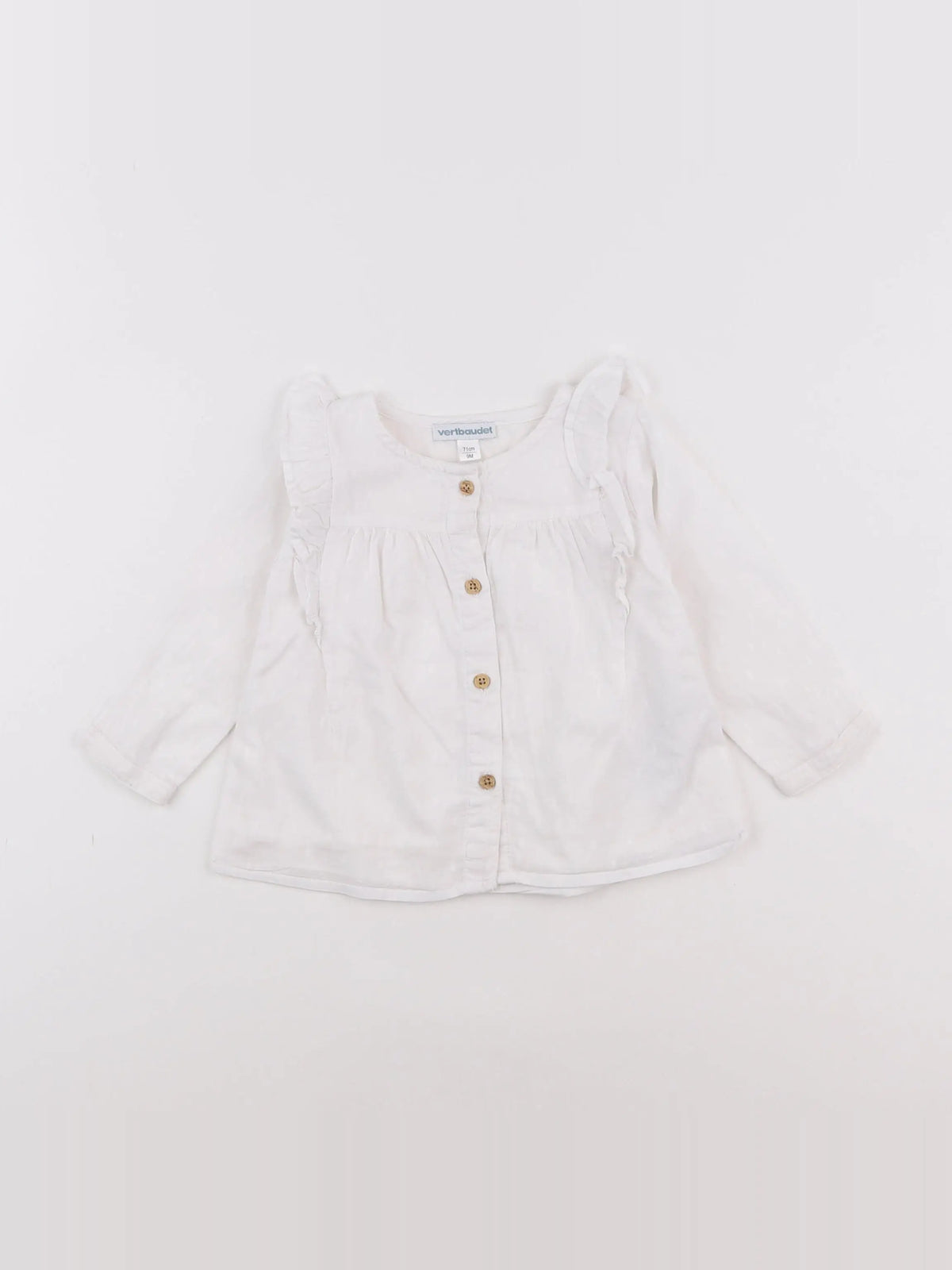 Vertbaudet - blouse blanc - 9 mois
