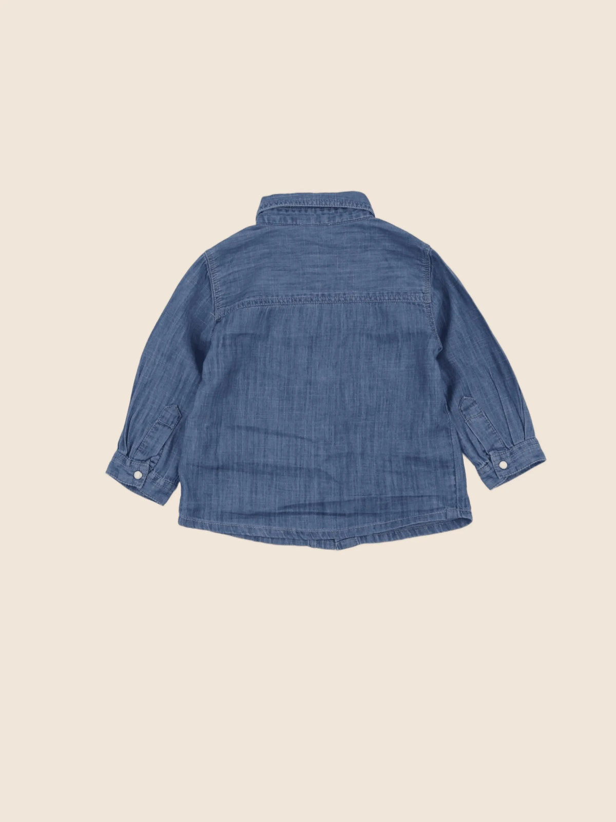 Boutchou - chemise bleu - 12 mois