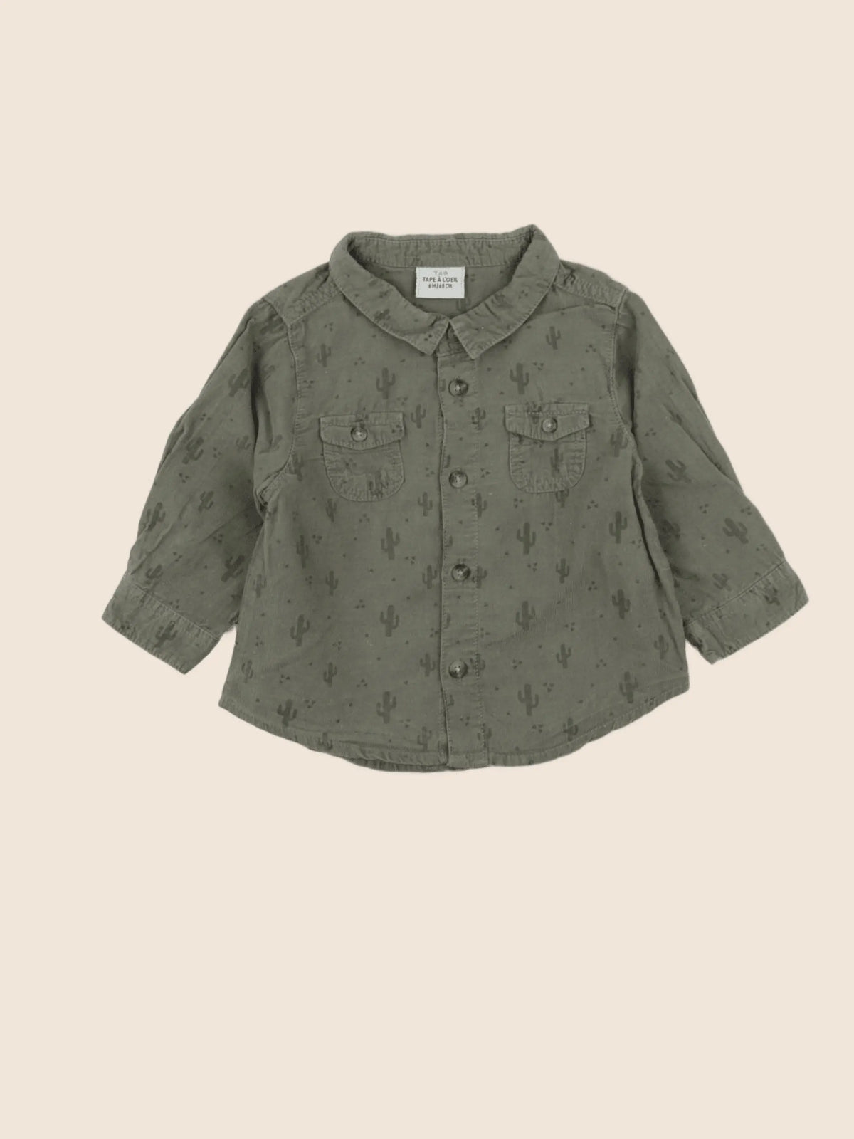 Tape à l'oeil - chemise vert - 6 mois
