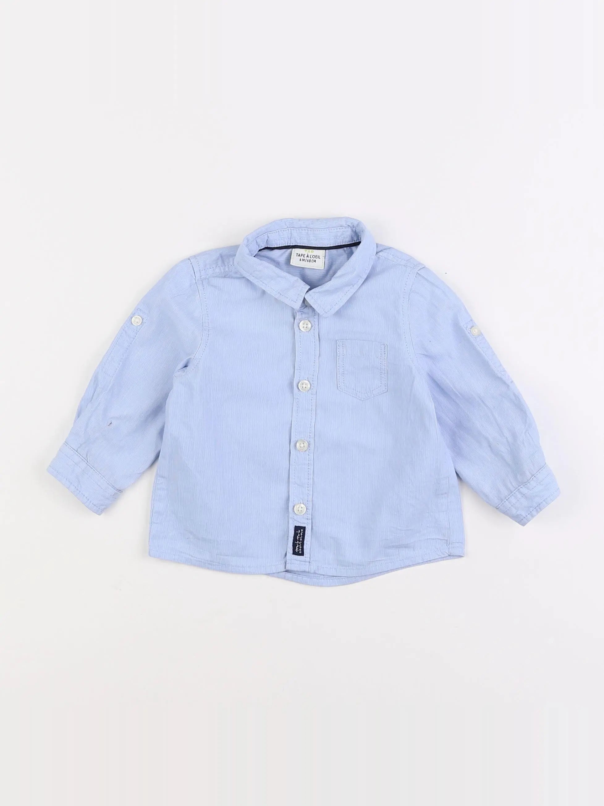 Tape à l'oeil - chemise bleu - 6 mois