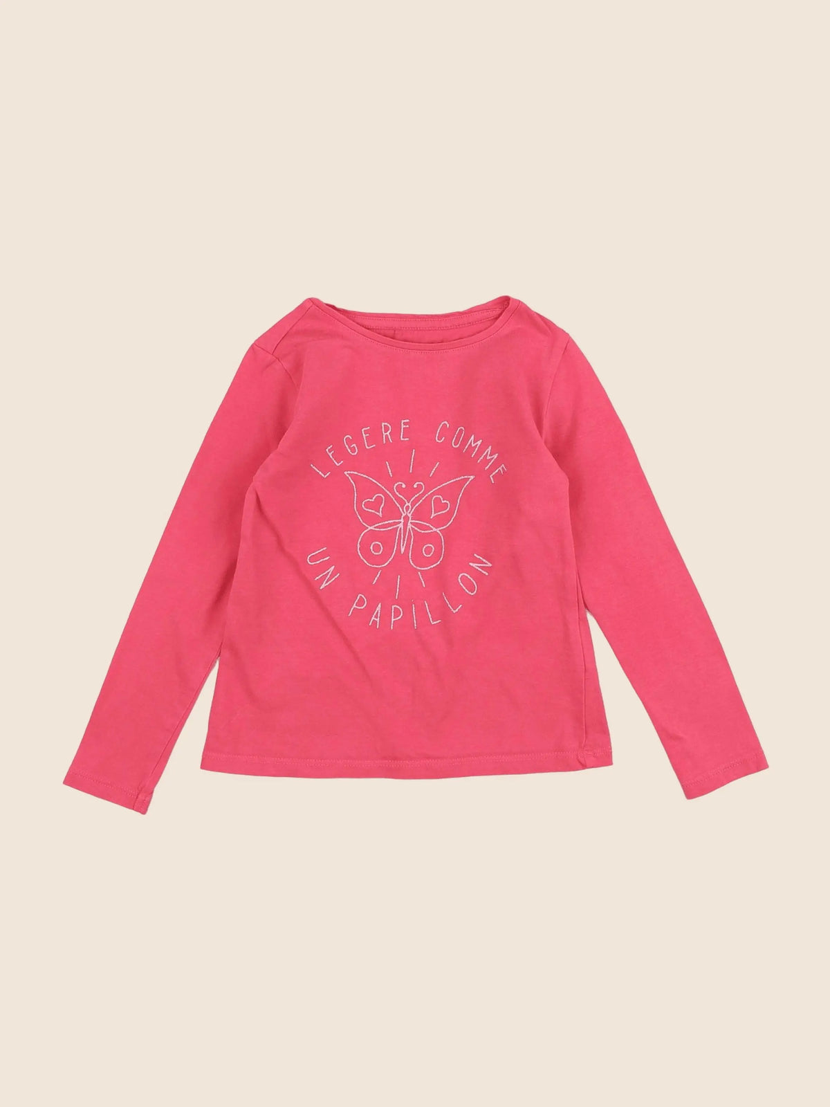 Vertbaudet - tee-shirt rose - 4 ans