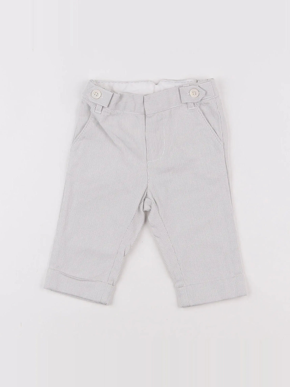 Jacadi - pantalon blanc, gris - 6 mois