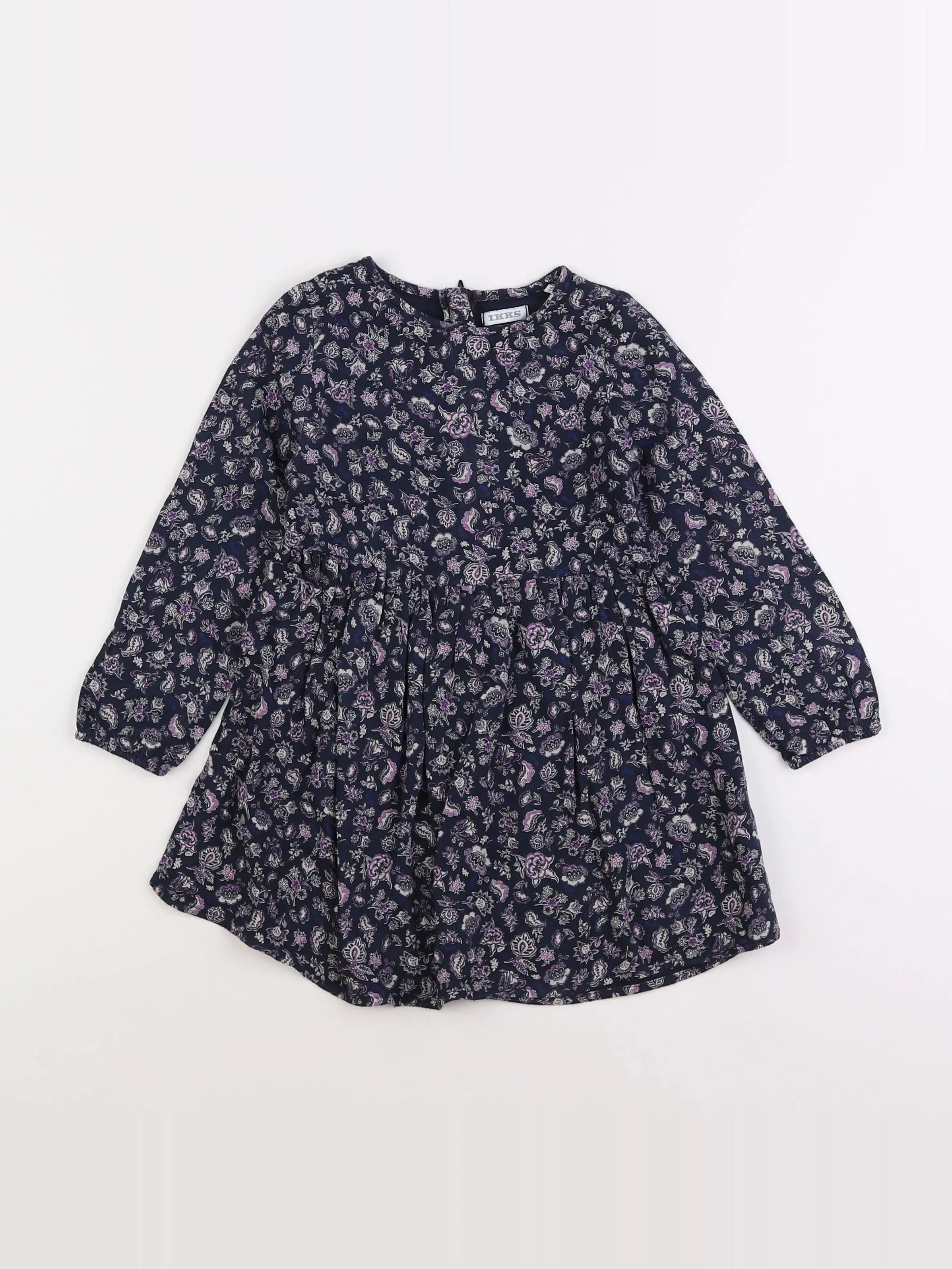 IKKS - robe bleu, violet - 3 ans