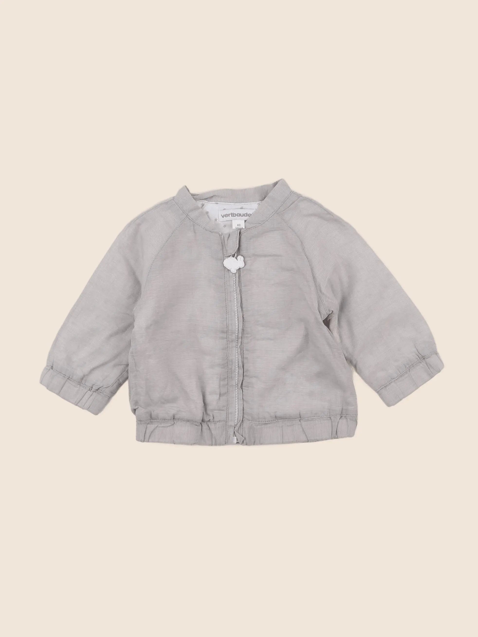 Vertbaudet - veste gris - 3 mois
