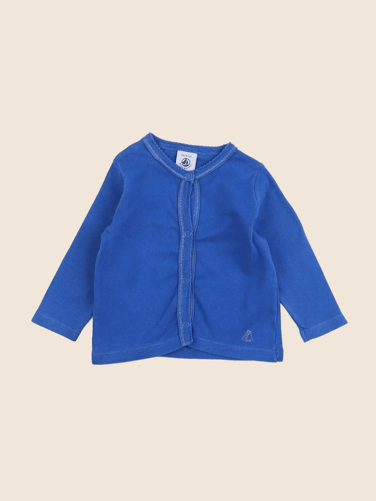 Petit Bateau - tee-shirt bleu - 6 mois