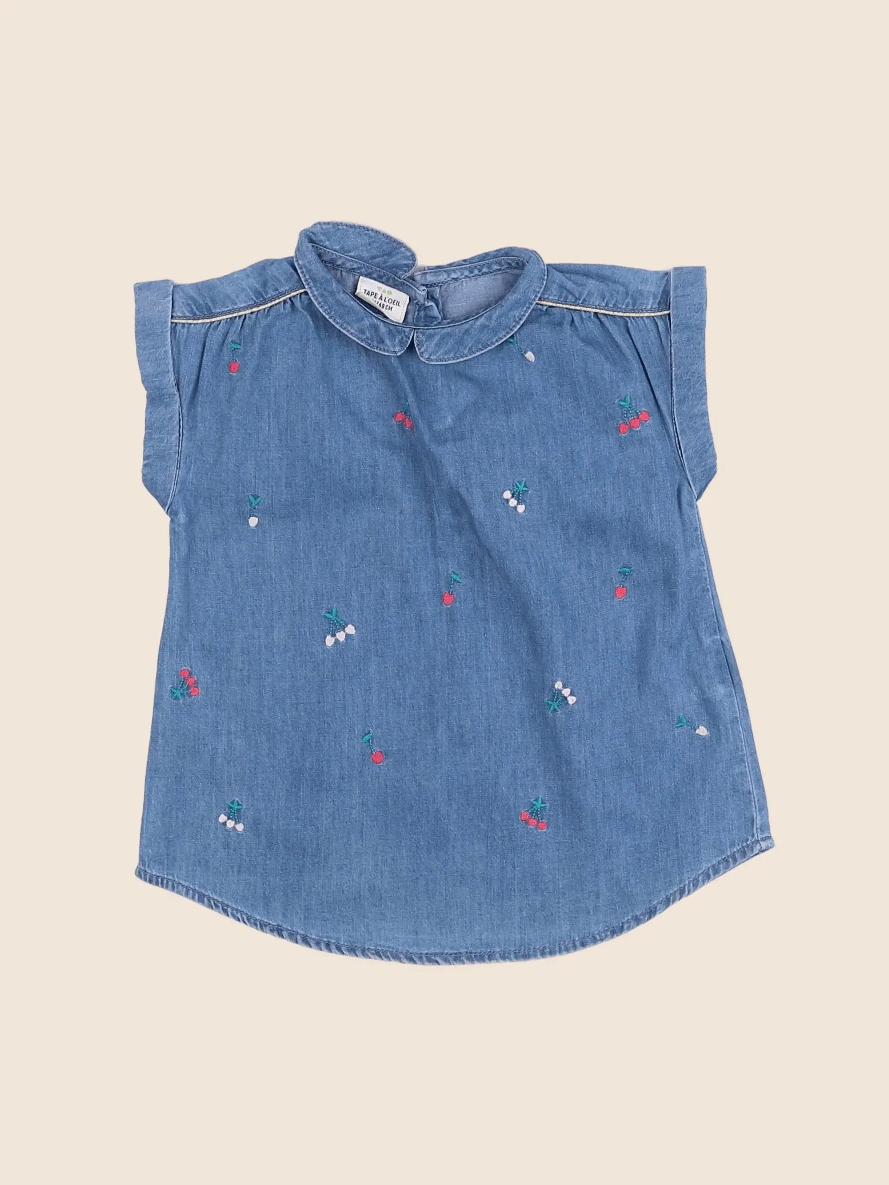 Tape à l'oeil - blouse bleu - 6 mois