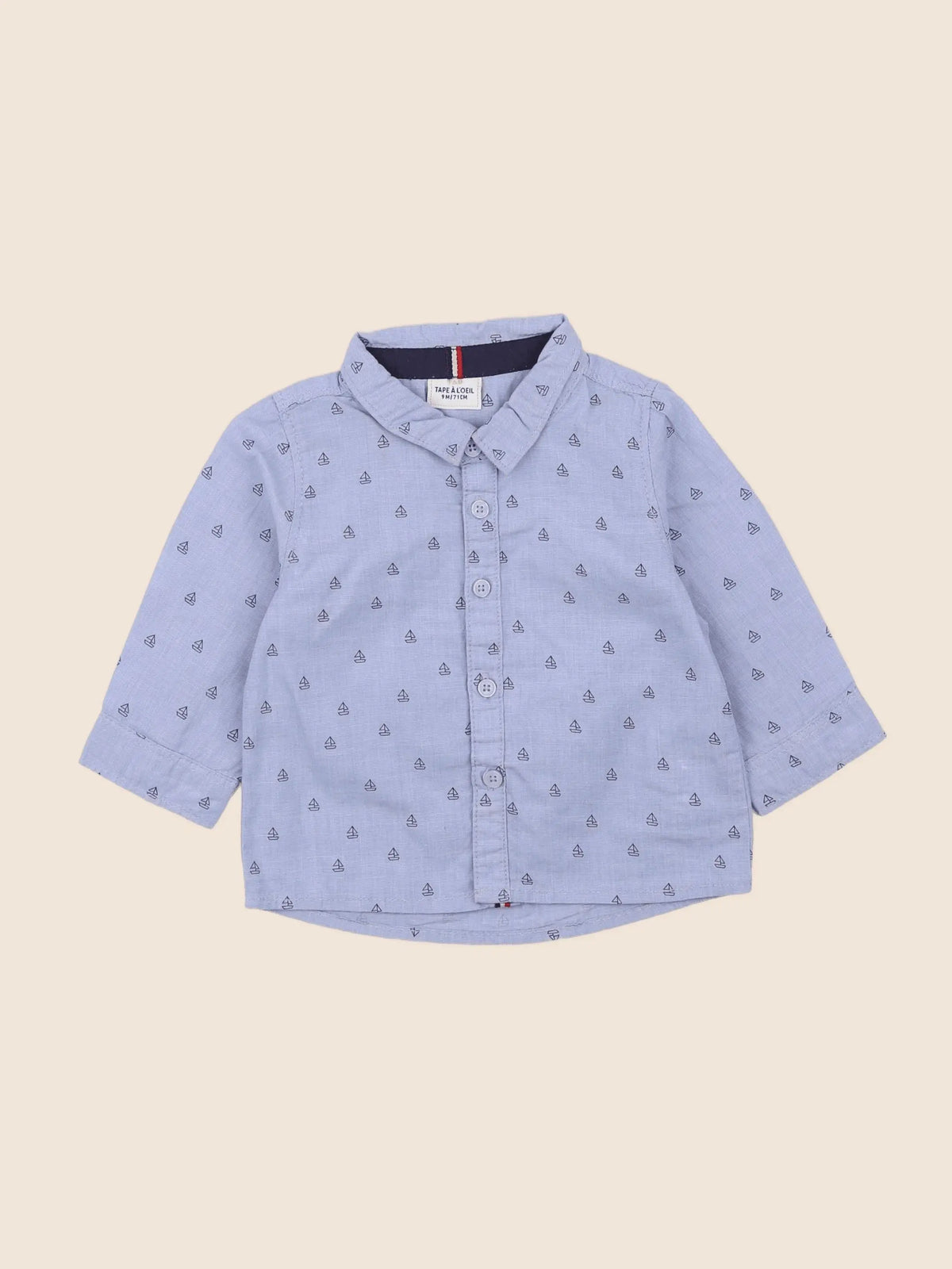Tape à l'oeil - chemise bleu - 9 mois