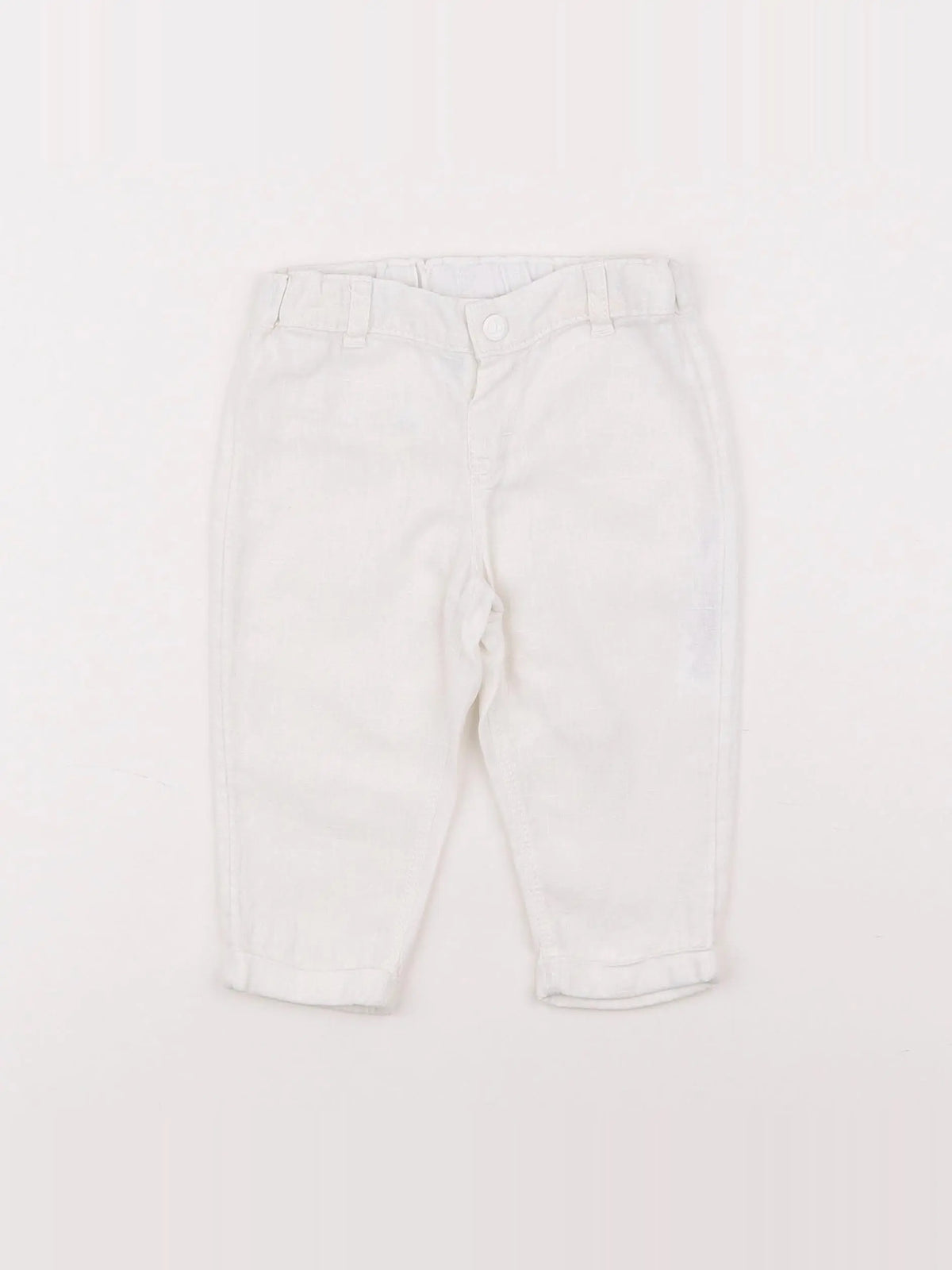 Petit Bateau - pantalon blanc - 12 mois