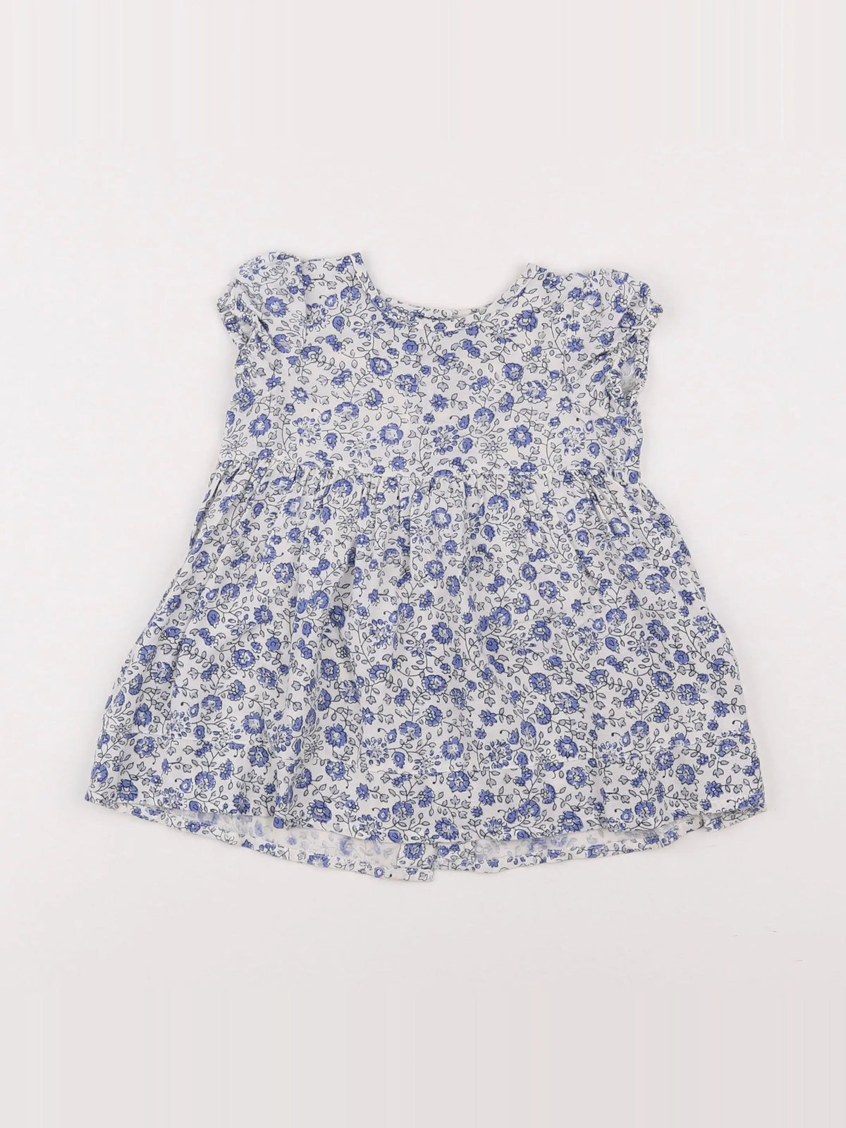 Cyrillus - robe blanc, bleu - 6 mois