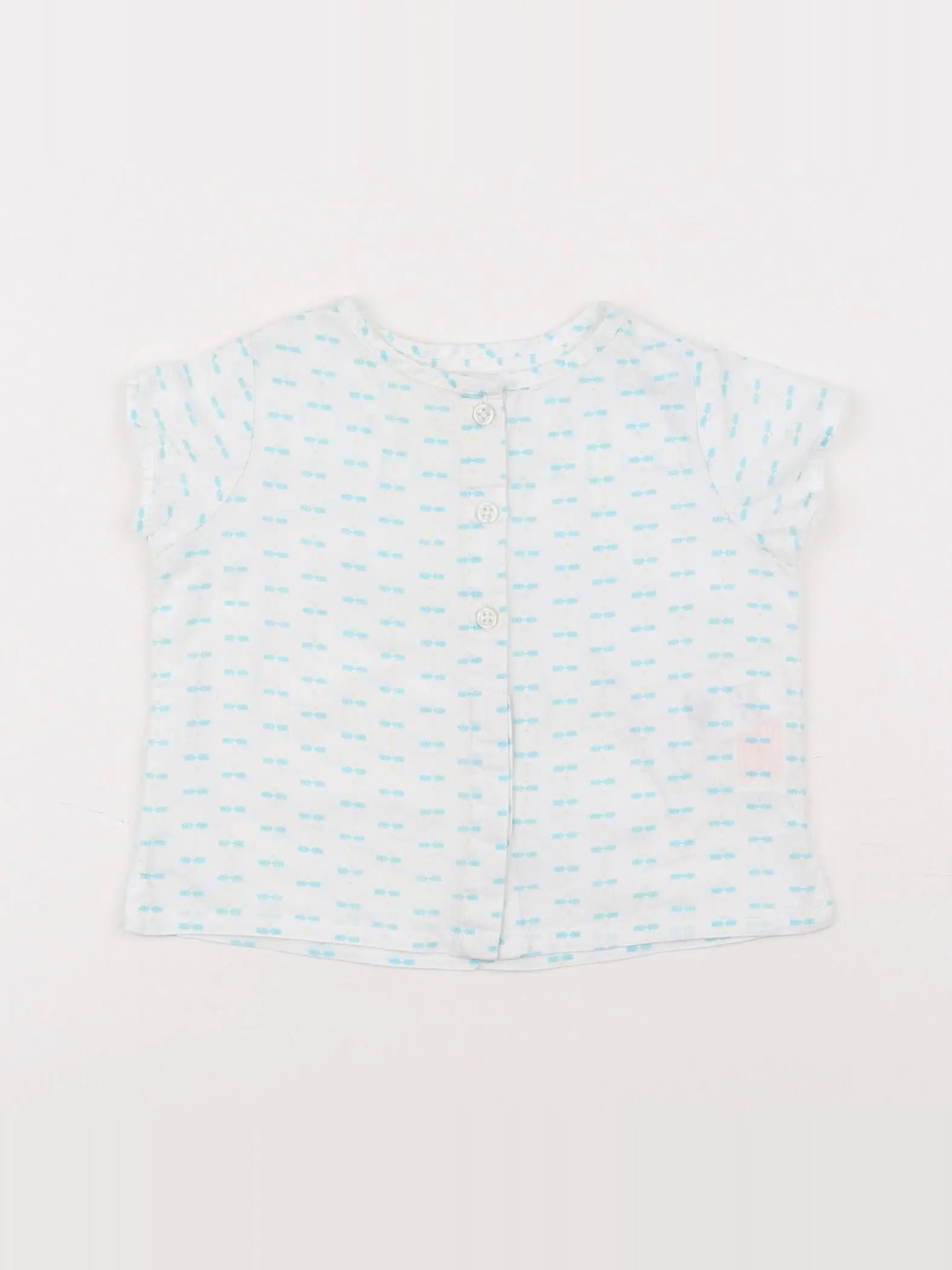 Gocco - chemise blanc, bleu - 3/6 mois