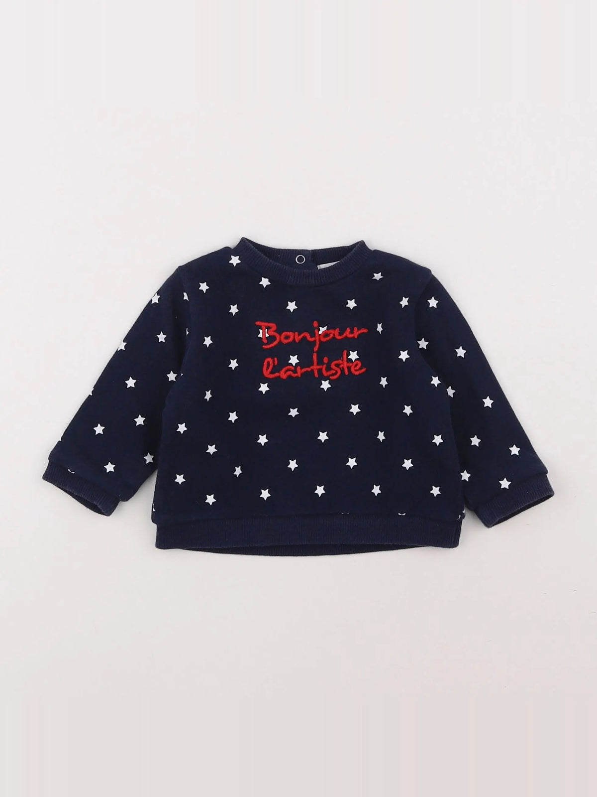 Boutchou - sweat bleu - 6 mois