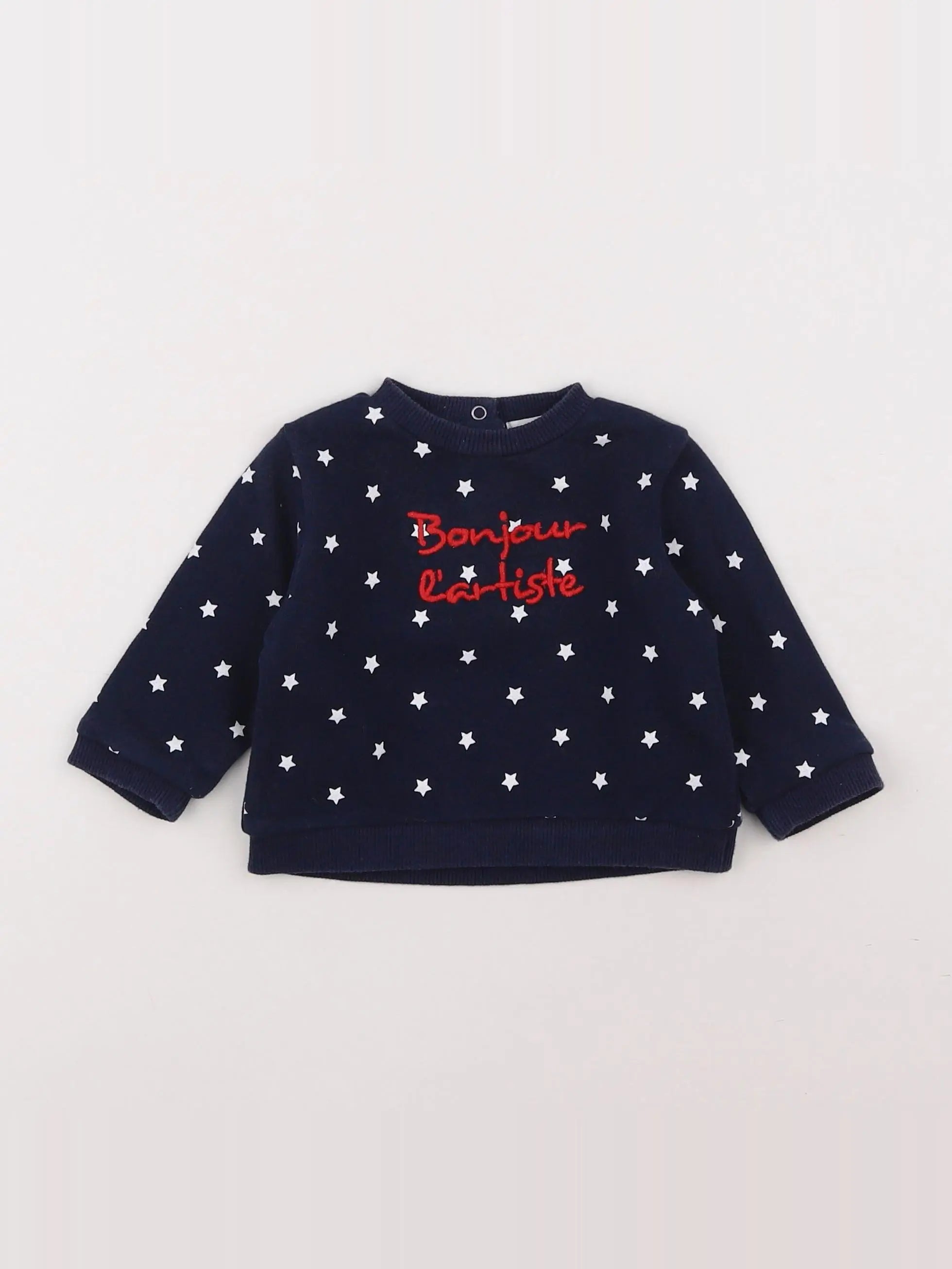 Boutchou - sweat bleu - 6 mois