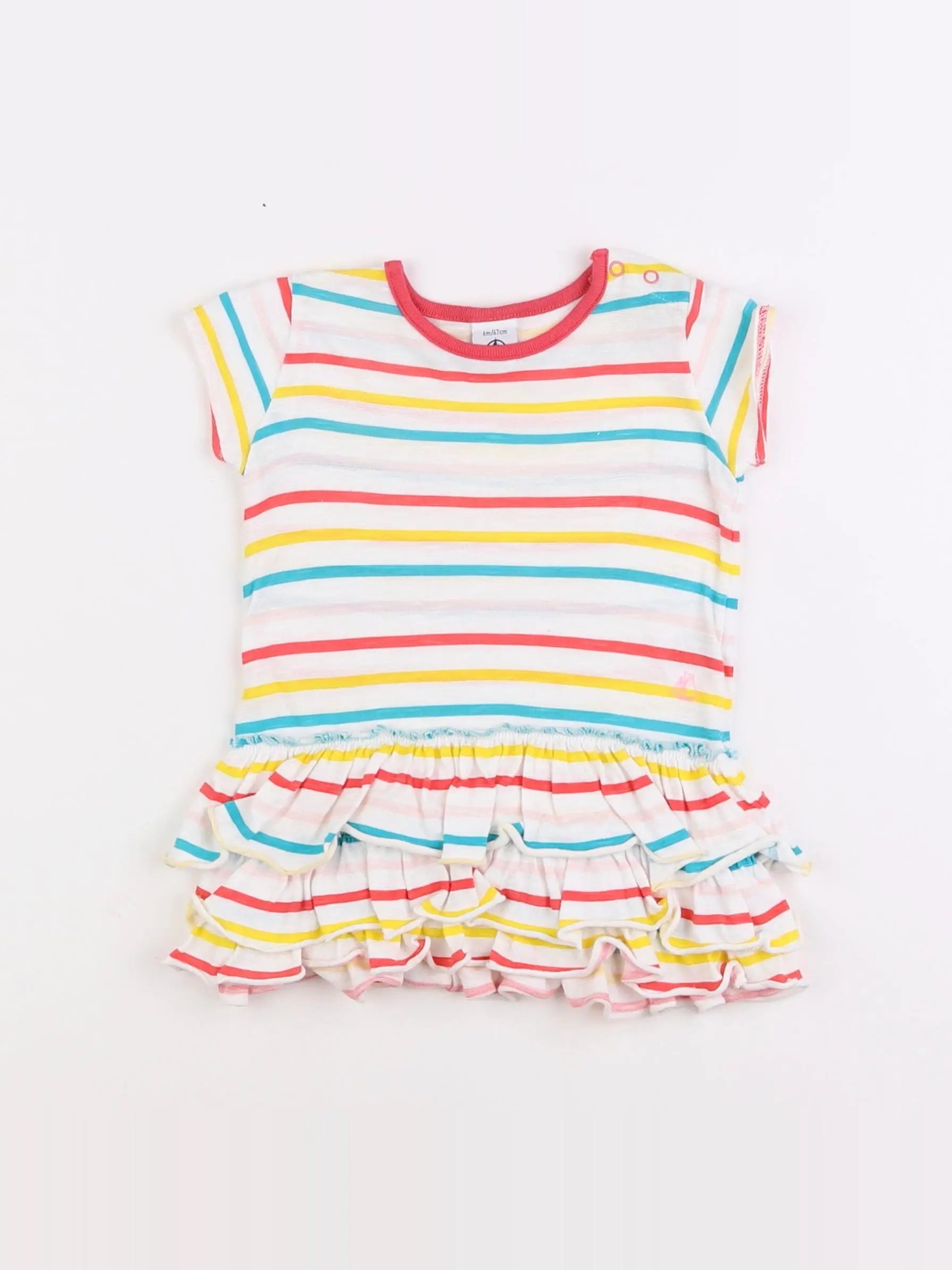Petit Bateau - robe multicolore - 6 mois
