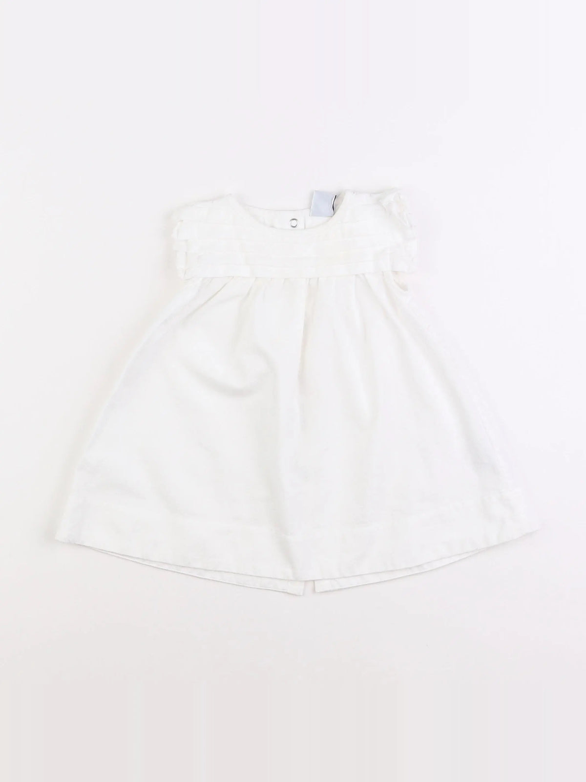 Petit Bateau - robe blanc - 6 mois